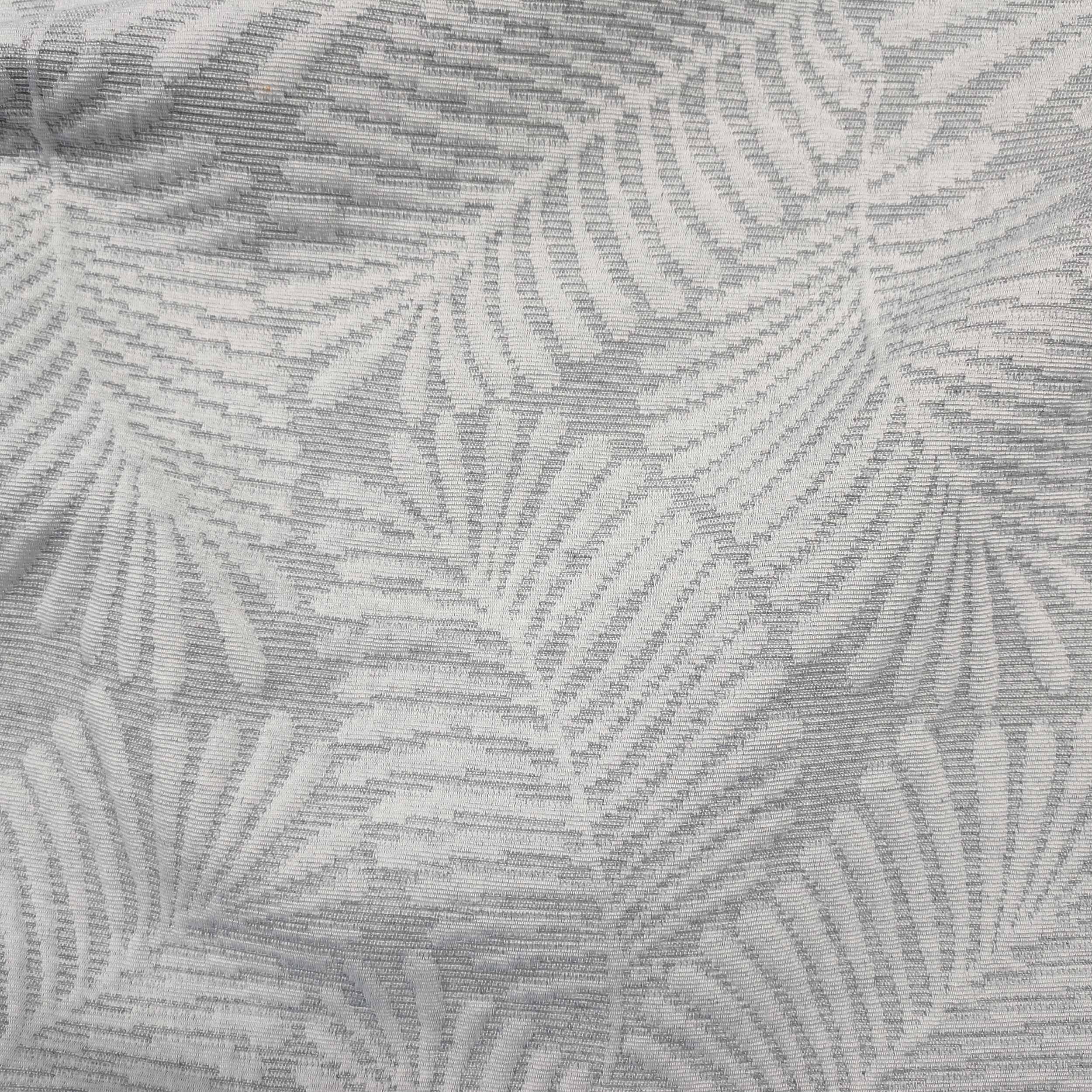 Jacquard Copriletto Matelassè Foglie Grigio