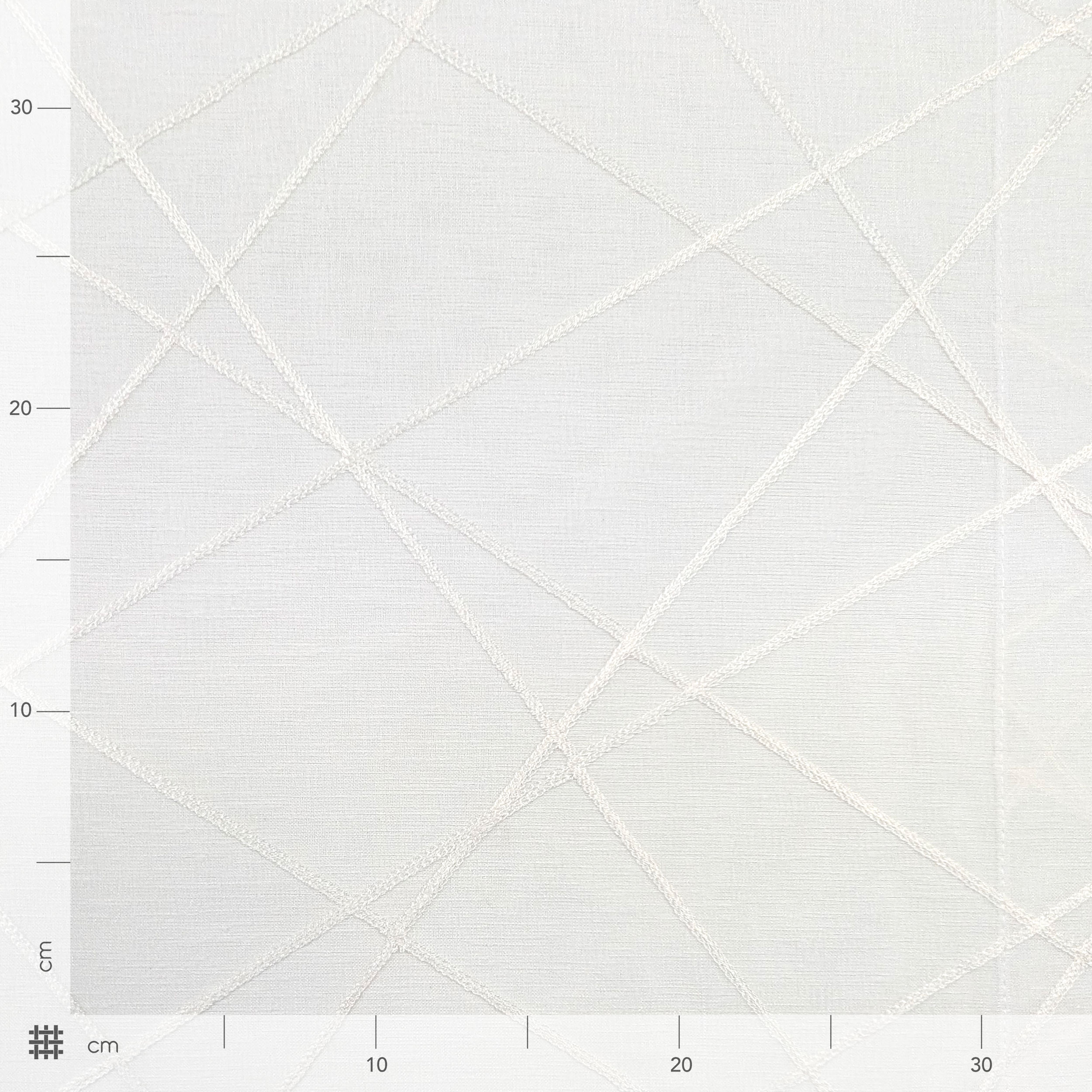 Tessuto Tendino Linee Bianche Ricamate Image