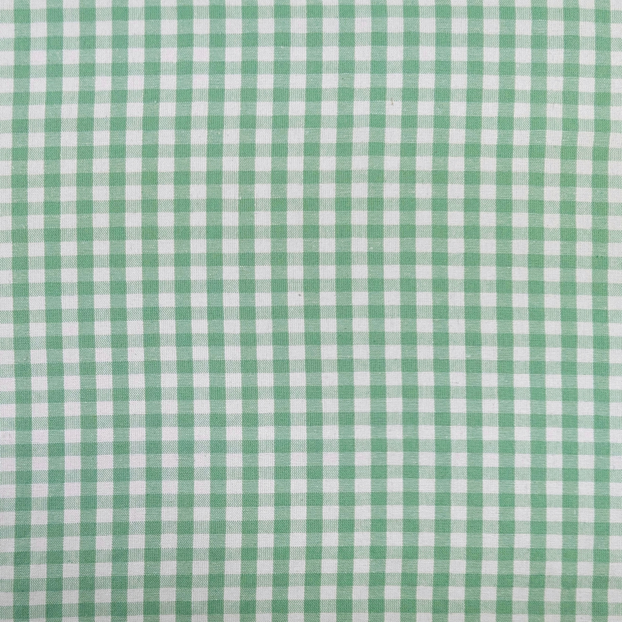 Cotone Lavato Tinto in Filo Quadretti Menta Image