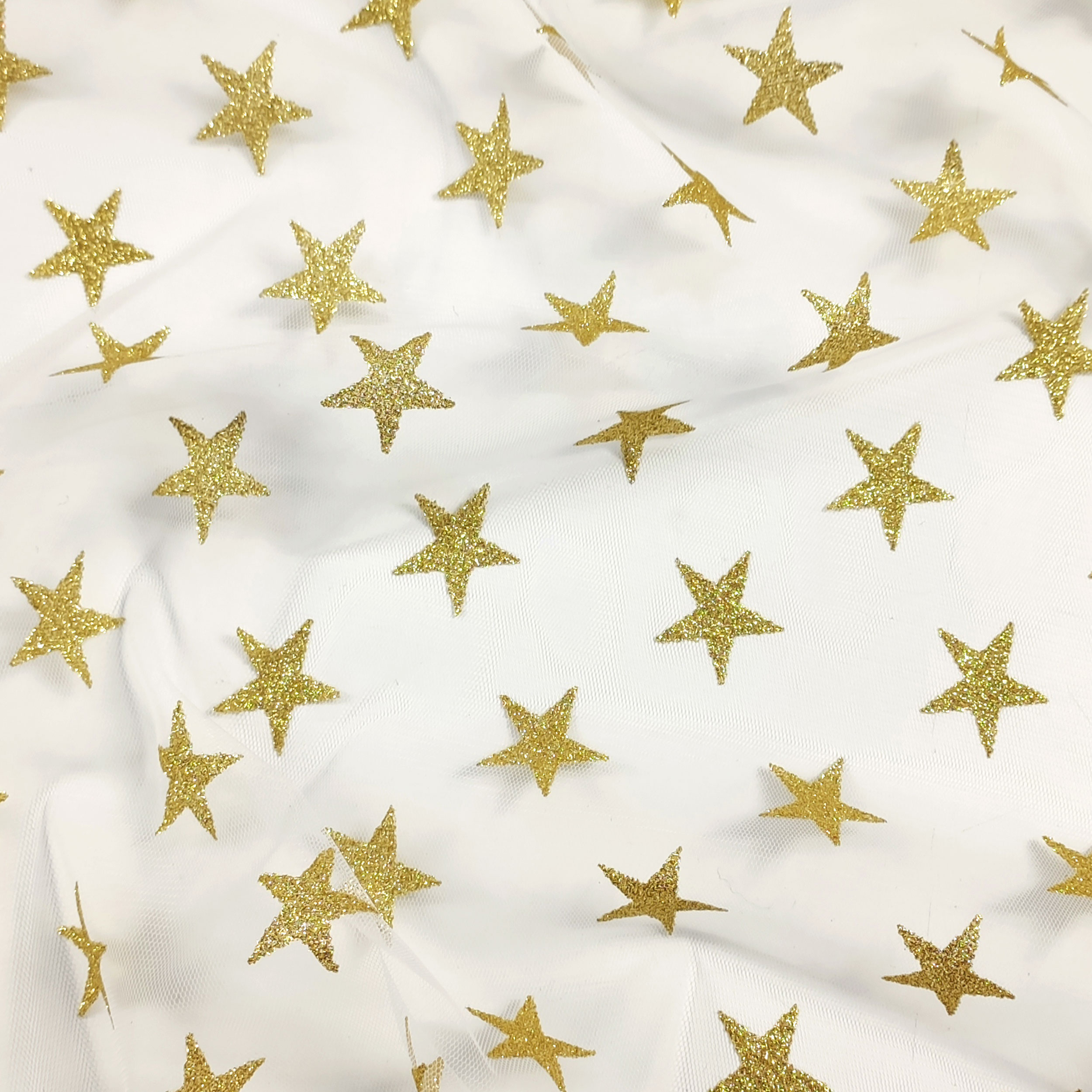 Tulle Stelle Lurex in Oro  