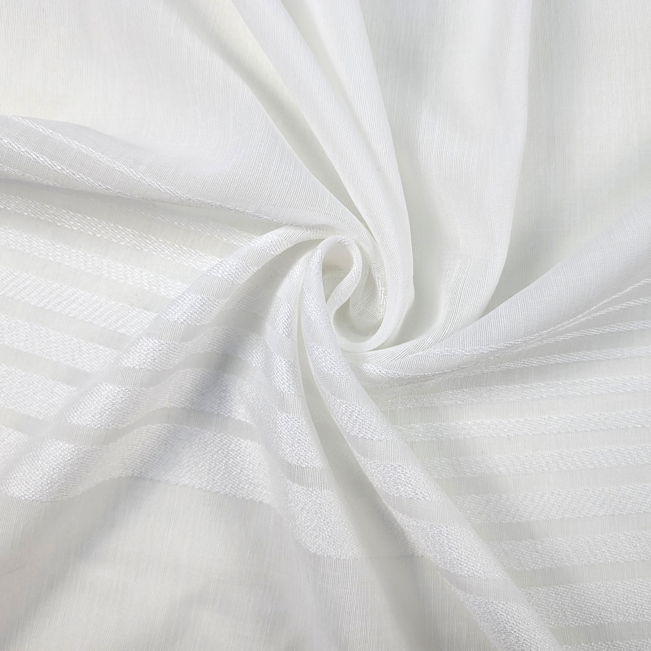 Tessuto Tenda Rigato Degradè Bianco Image