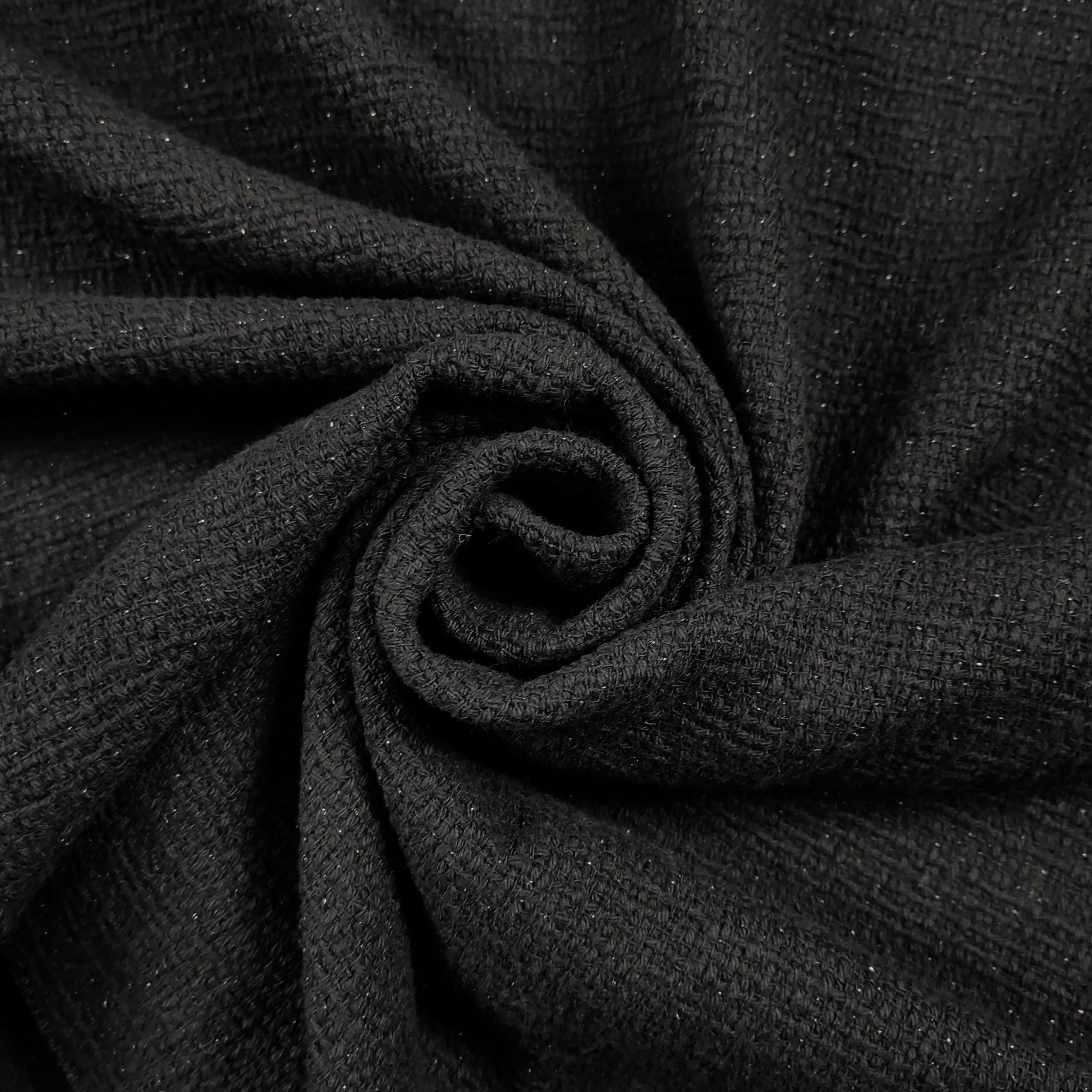 Scampolo Misto Cotone Nero Lurex