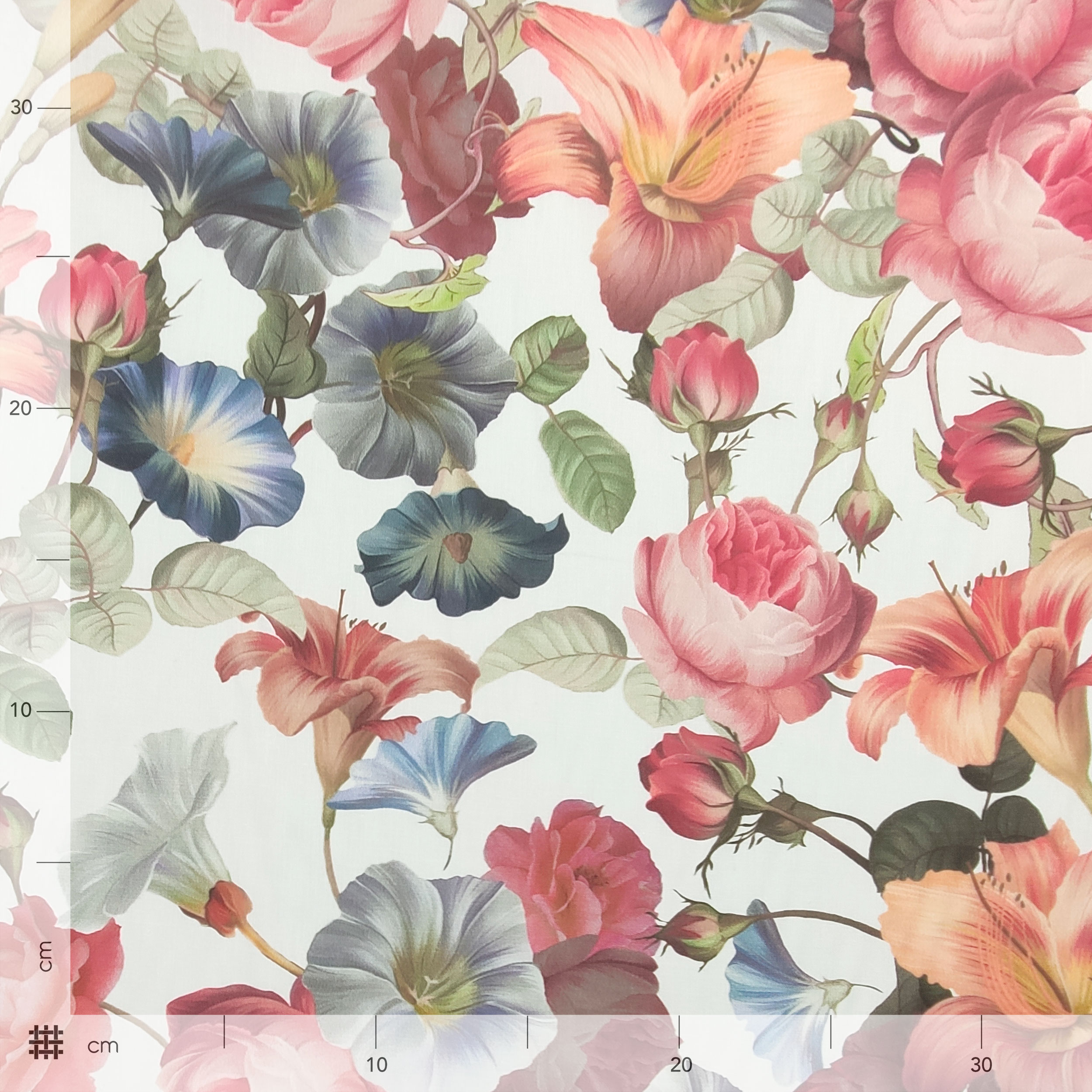 Tessuto Cotone Fiori Colorati