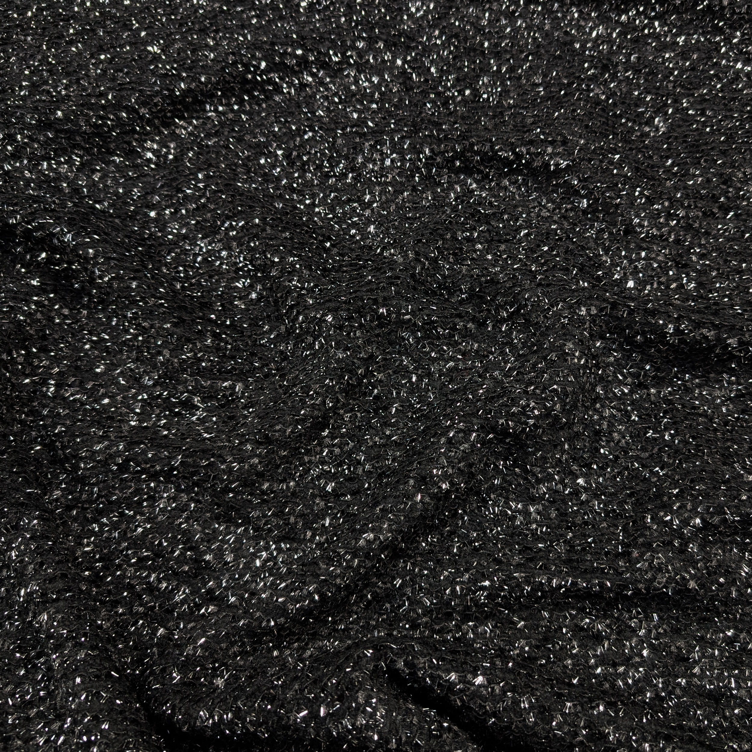 Tweed Nero Lurex Argento Image