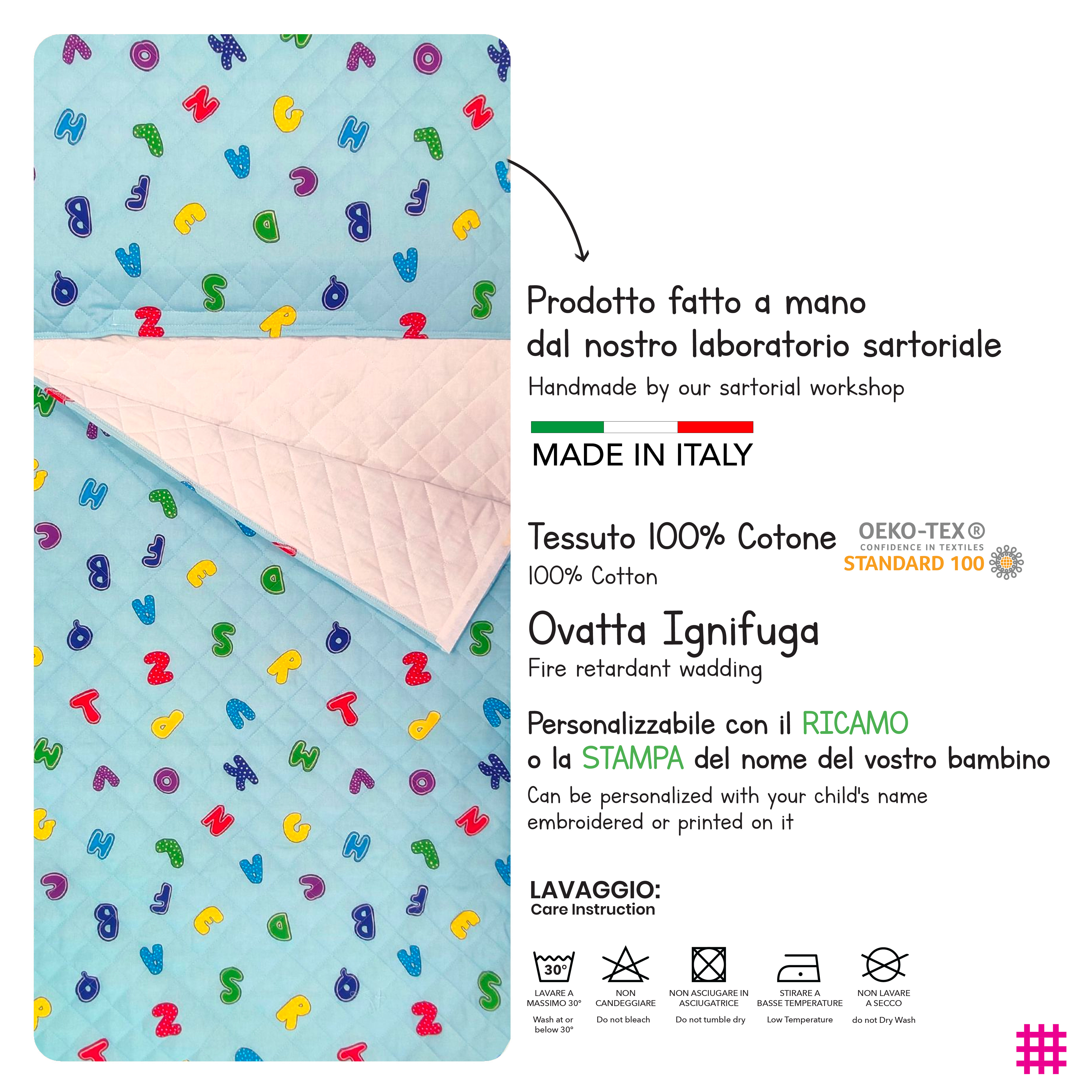 Sacco Nanna Alfabeto Sfondo Azzurro Image