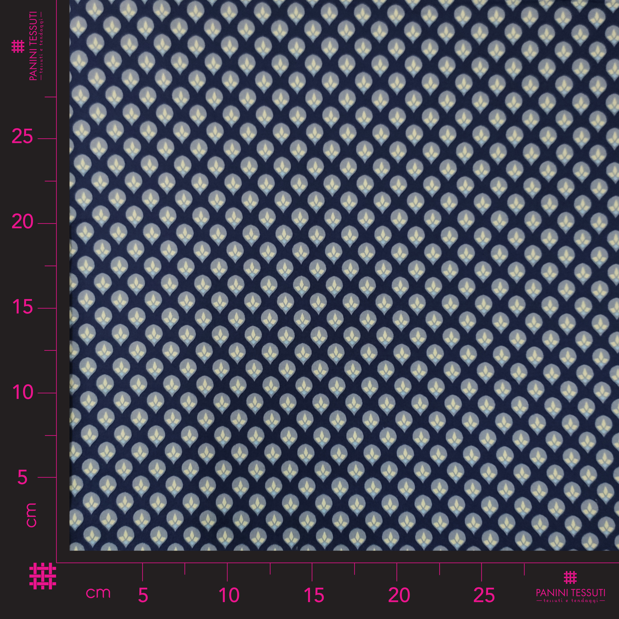 Tessuto Gutermann Fantasia Gocce di Rugiada Blu Image