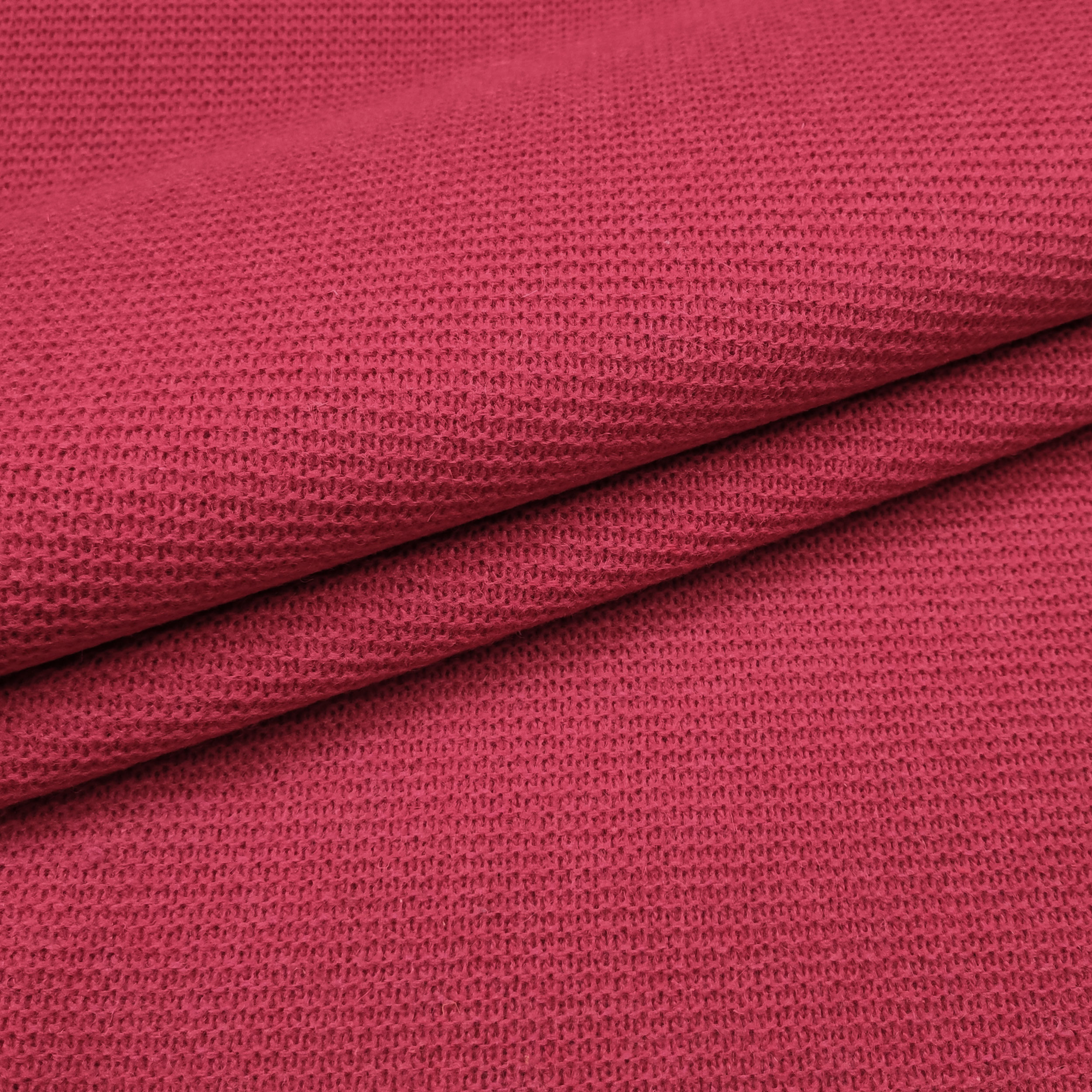 Neoprene Double Punto Maglia Lana Ciliegia e Grigio