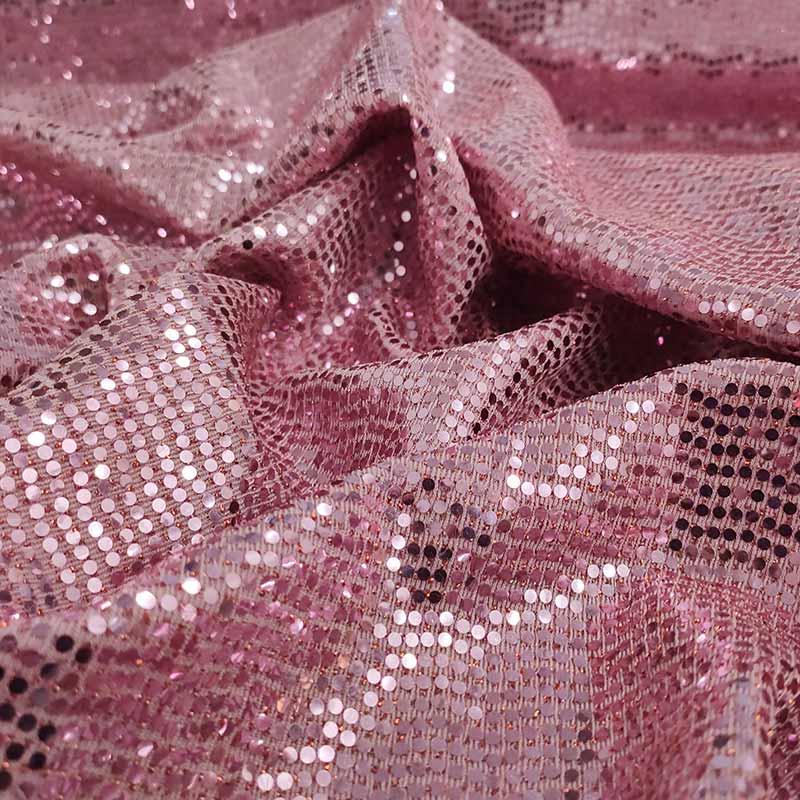 Stoffe con paillettes rosa