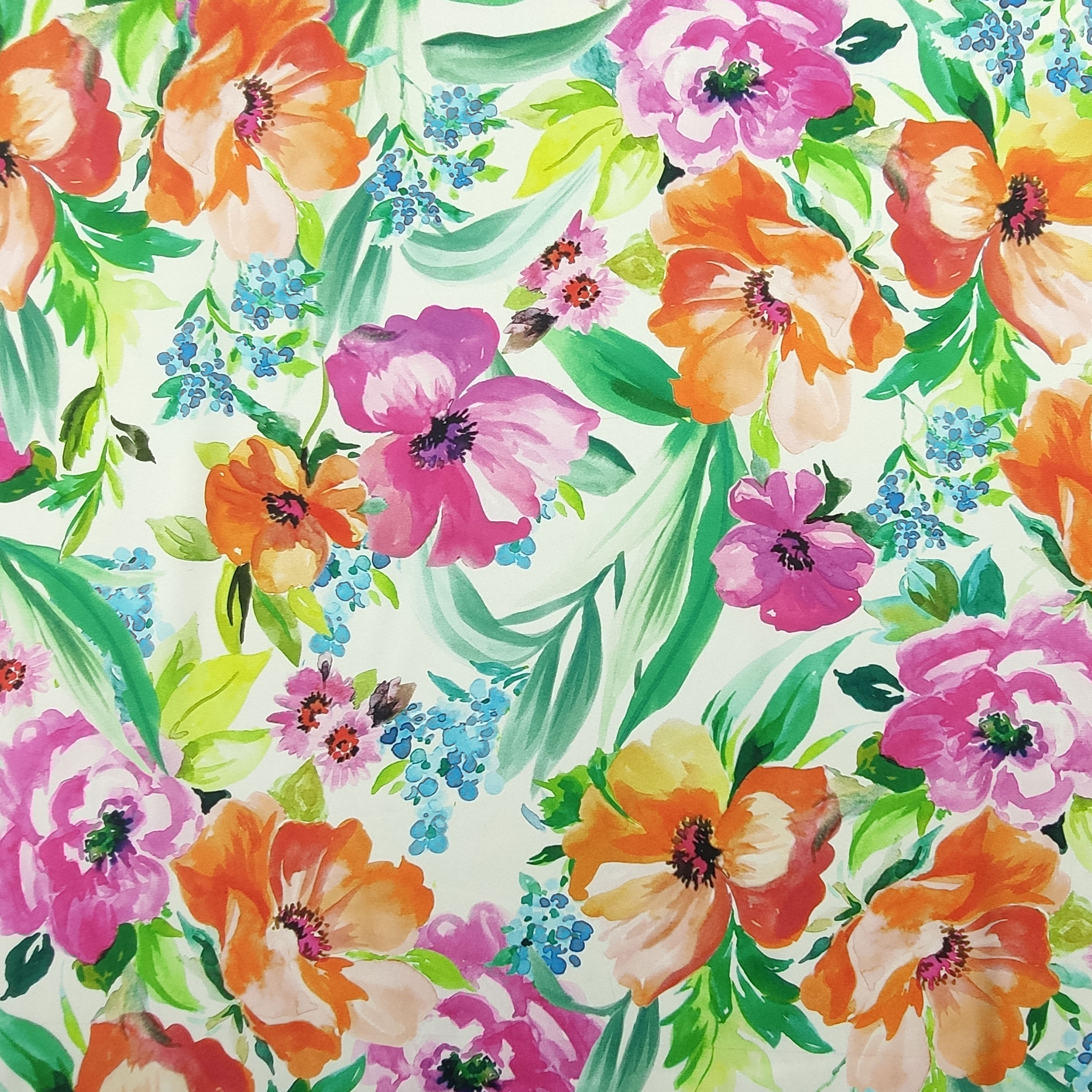 Raso Moda Fiori Colorati Image