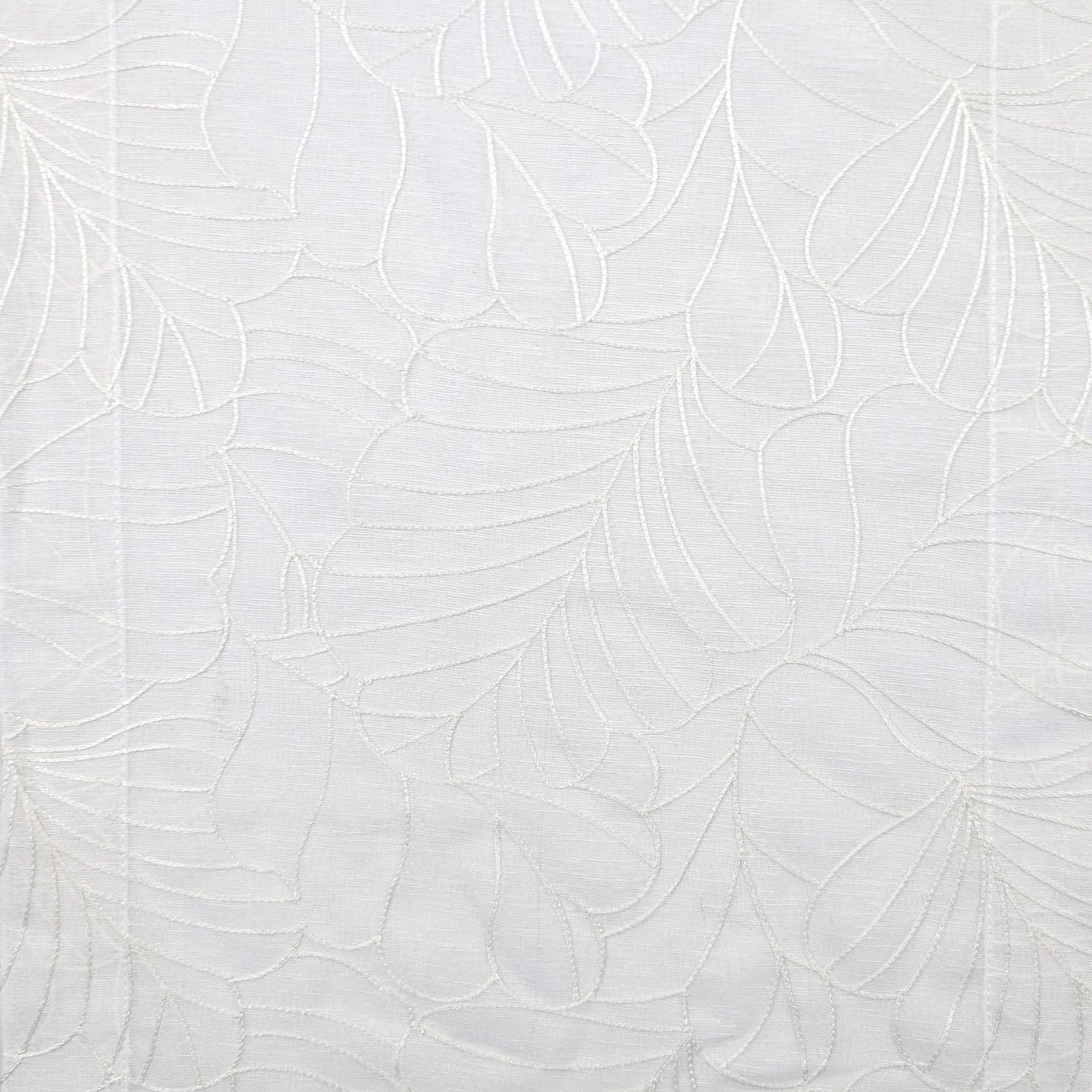 Tessuto Tendino Floreale Astratto Bianco Image