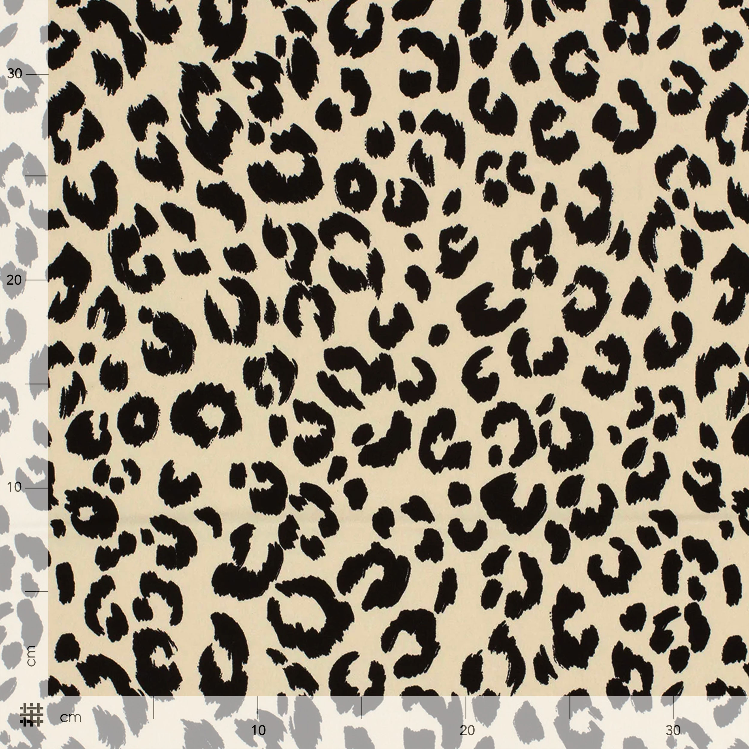 Tessuto Twill Leopardato Sfondo Beige