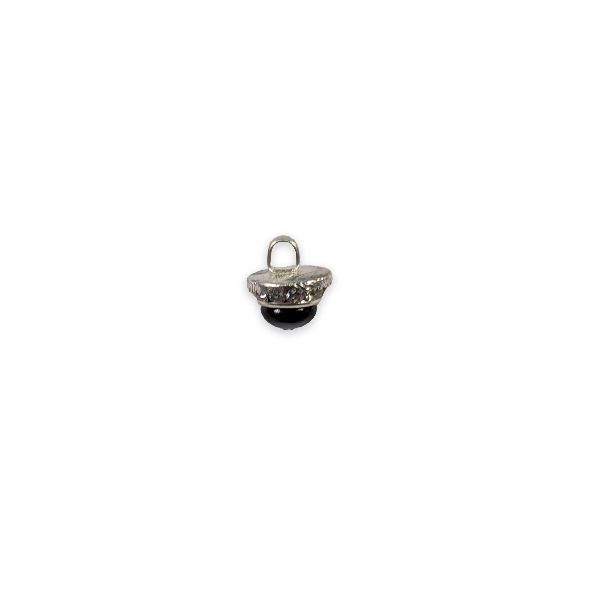 Bottone Gioiello Strass Madreperla Nera Image