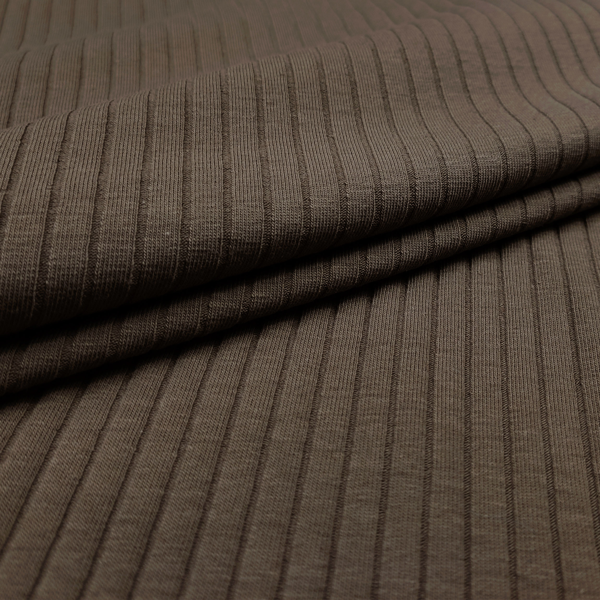 Jersey Cotone Cannettato Tortora