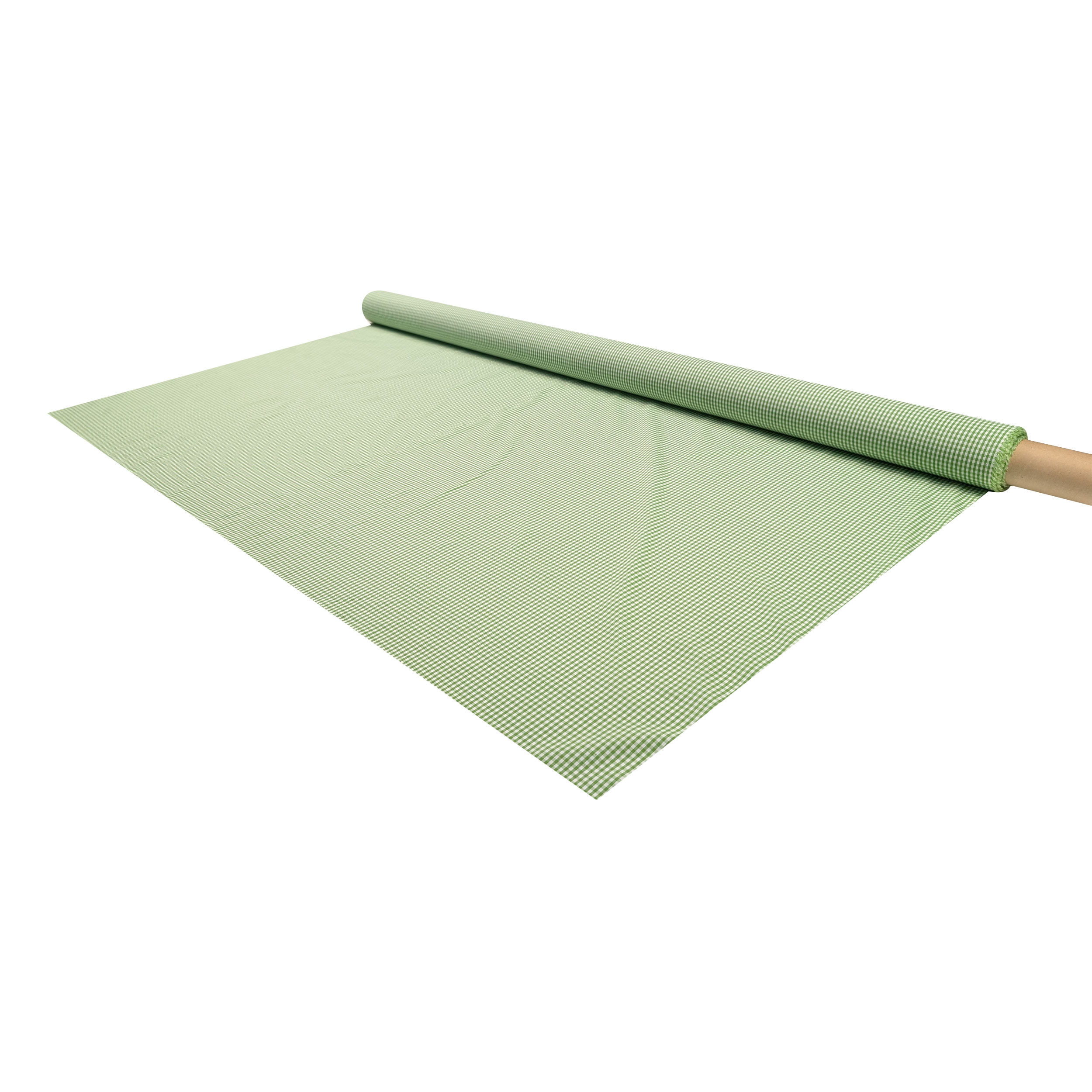 Cotone per Camiceria Quadrettini Verde Chiaro Image
