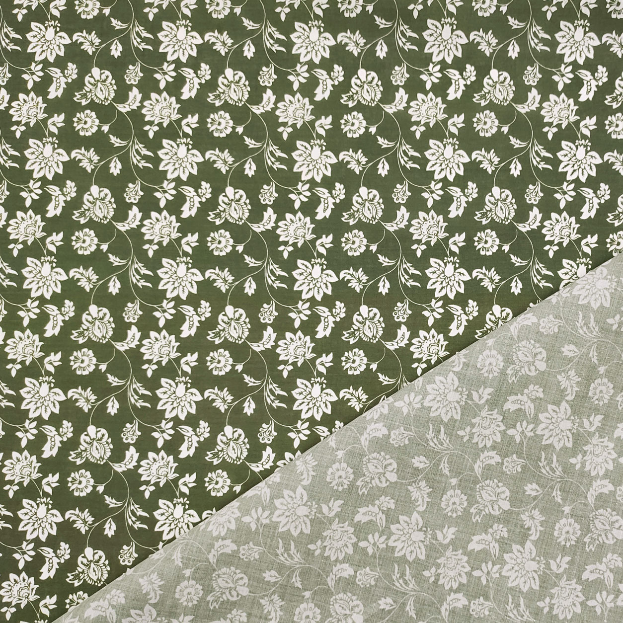 Fantasia-di-tessuti-verde-oliva-fiorellino-bianco