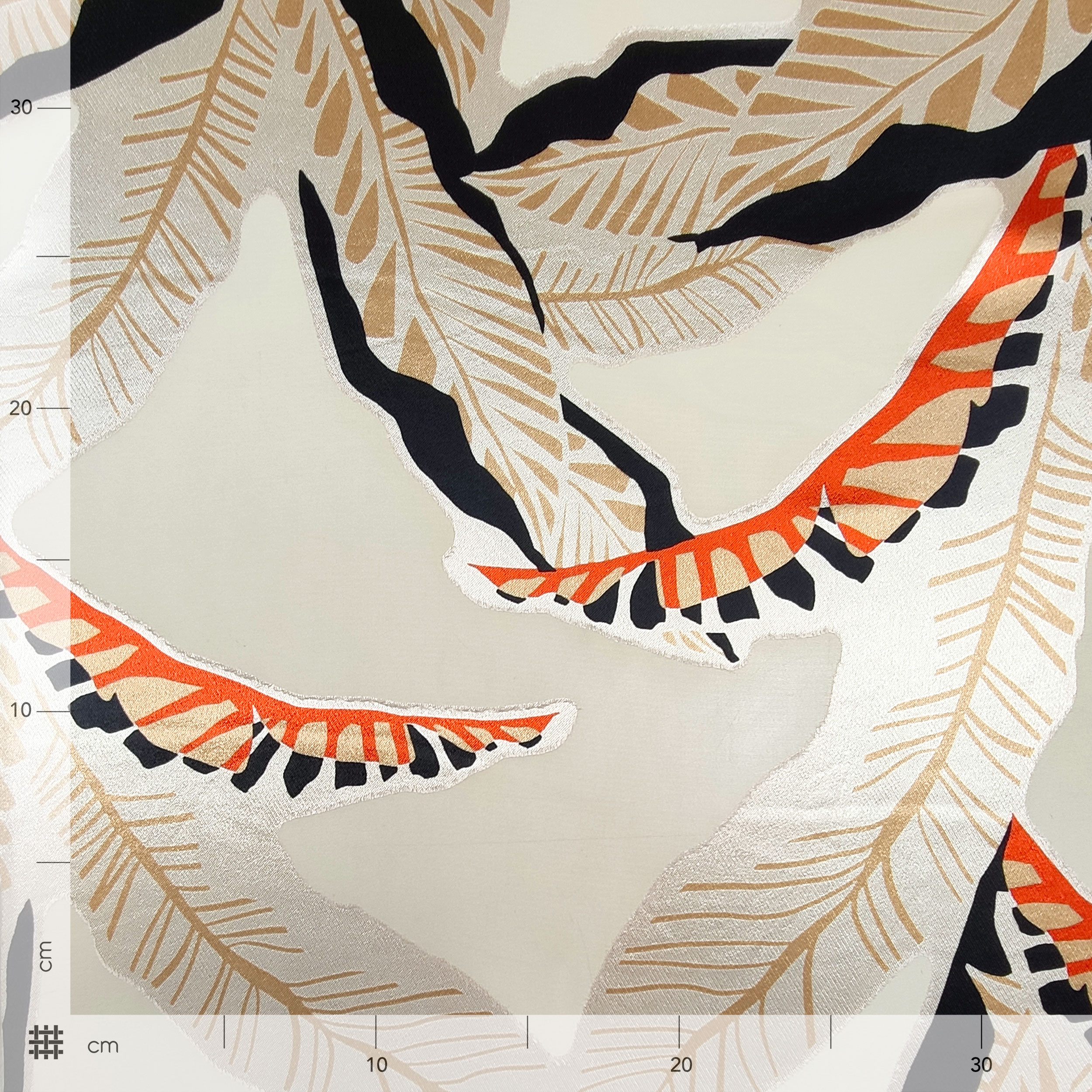 Devorè Alta Moda Foglie Beige Arancio Nero | Panini