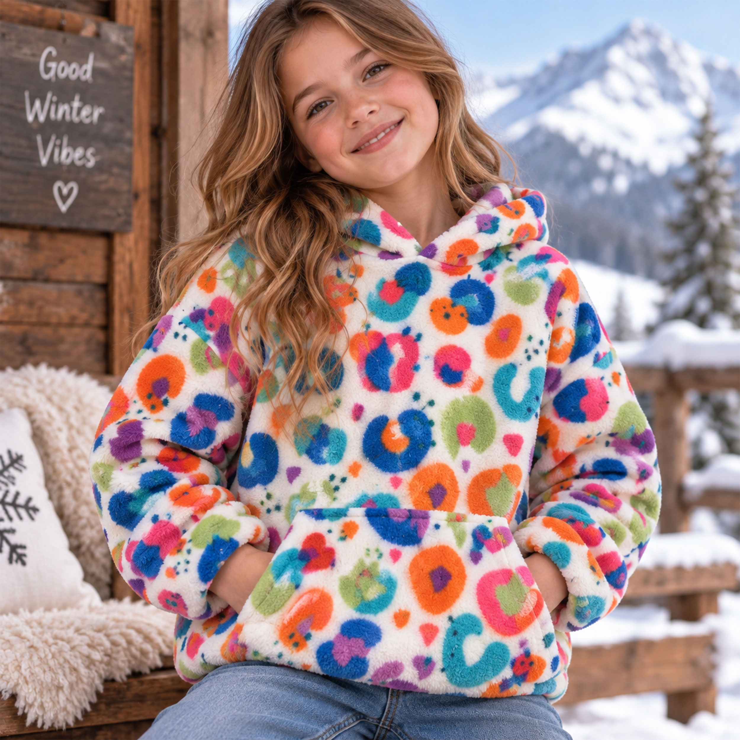 Pile Mano Cachemire Leopardato Fluo Image