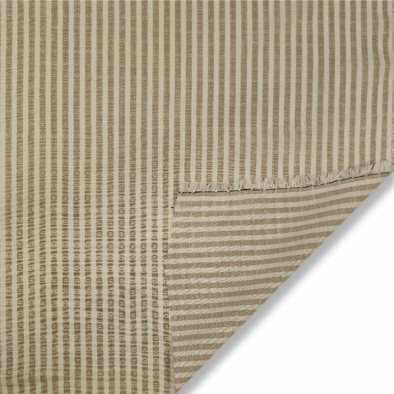 Tessuti di lino mile righe beige