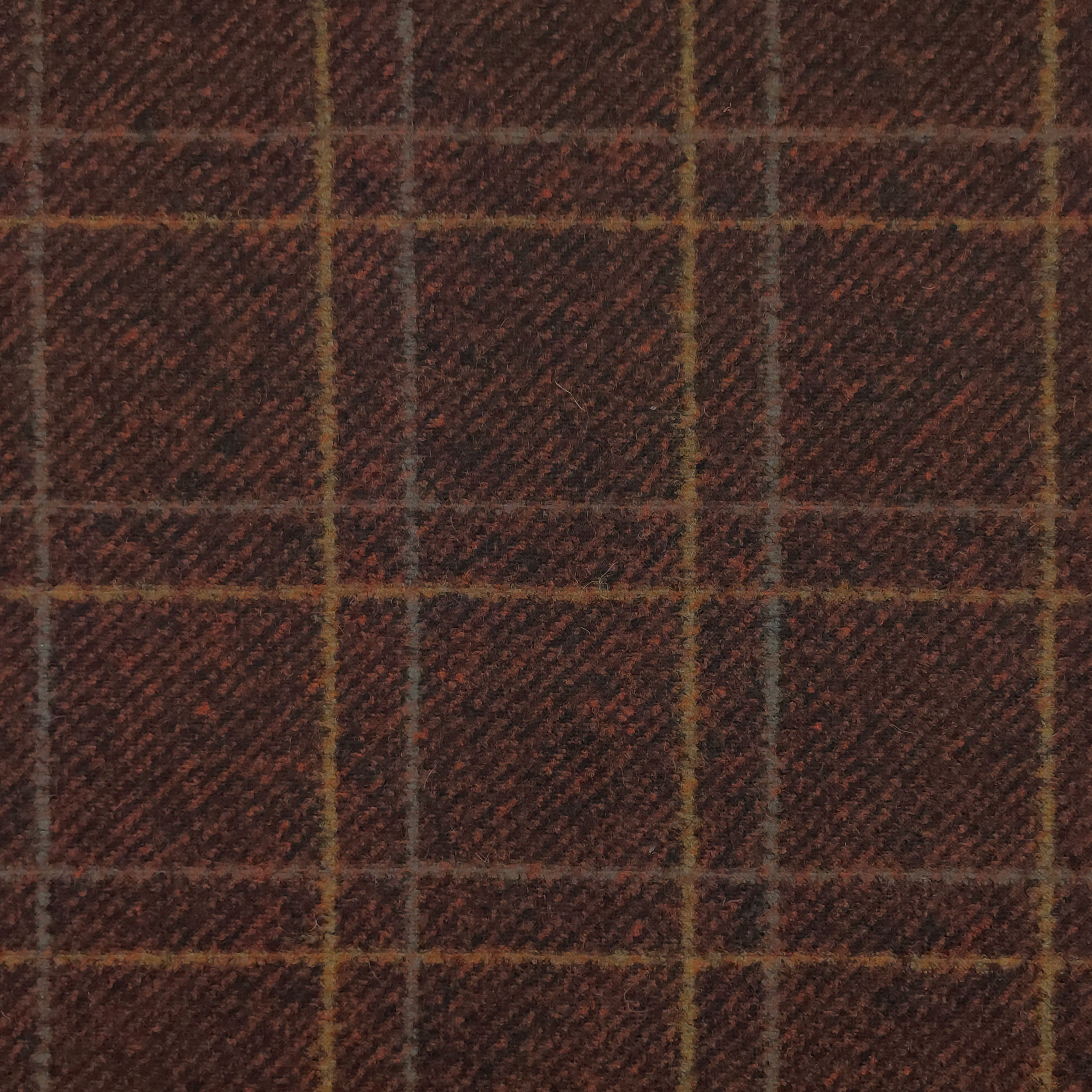 Neoprene Double Lana Tartan Arancio e Traforato Nero