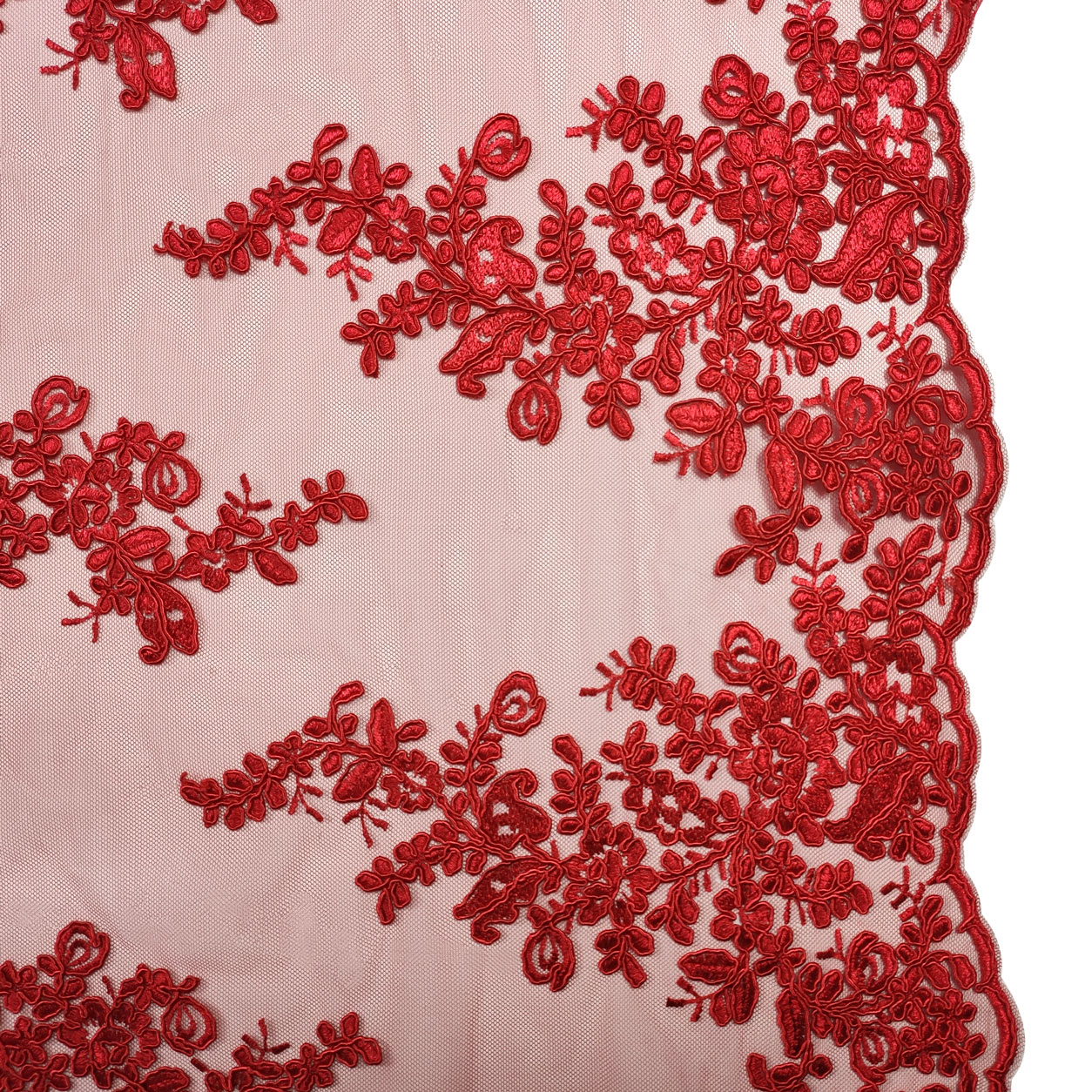 QUARKZMAN 10pz Rosso 1.1 Pollici Largo 10 Yards Cotone Pizzo