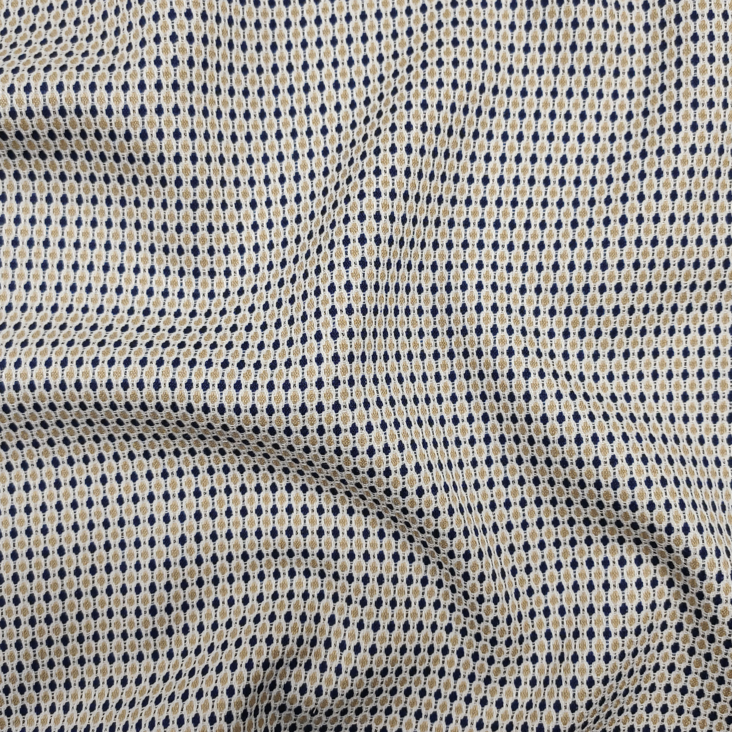 Tessuto Elasticizzato Microfantasia Blu