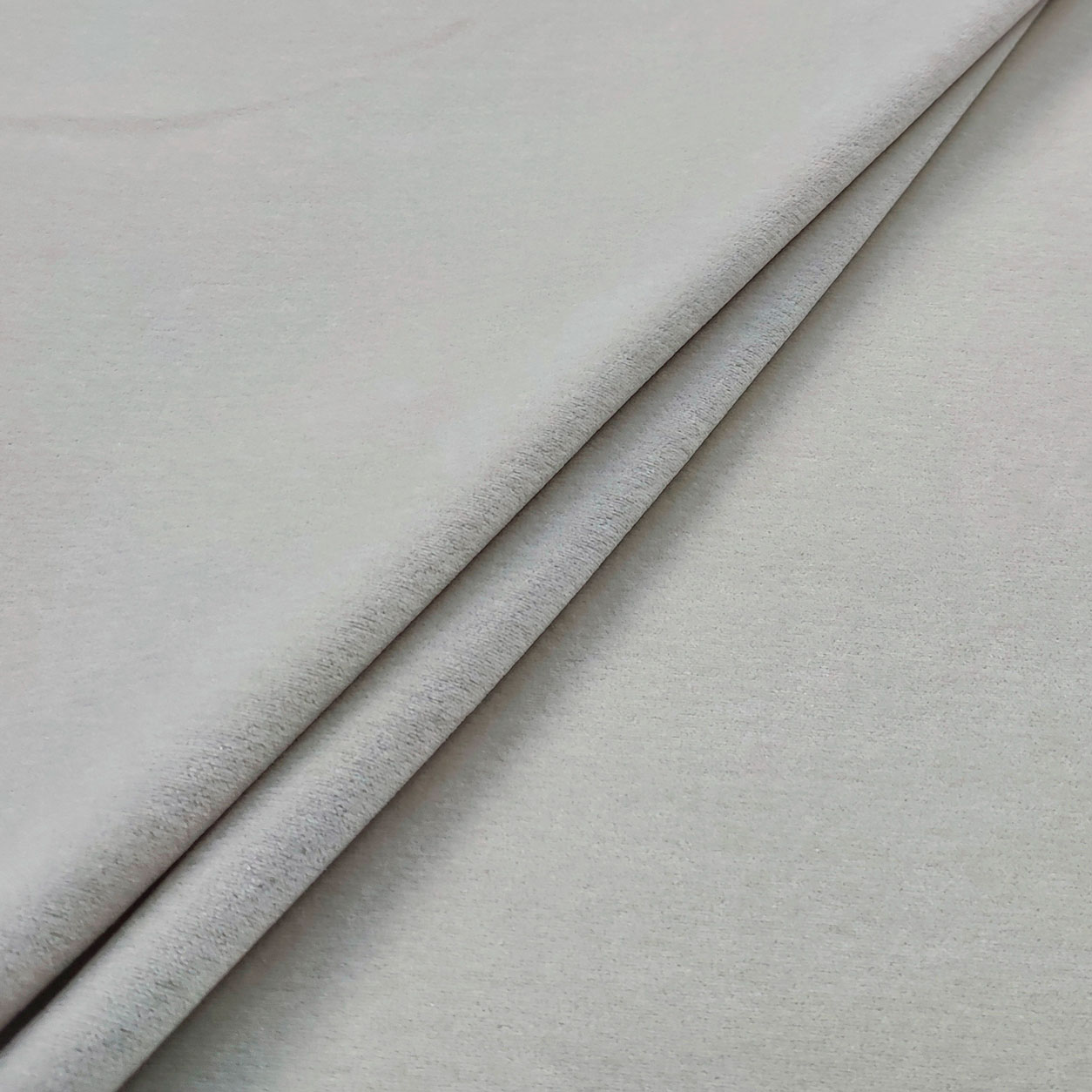 Tessuto in ciniglia cotone natural grigio