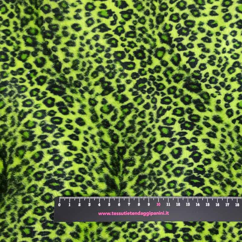Tessuto Cavallino Leopardato Verde