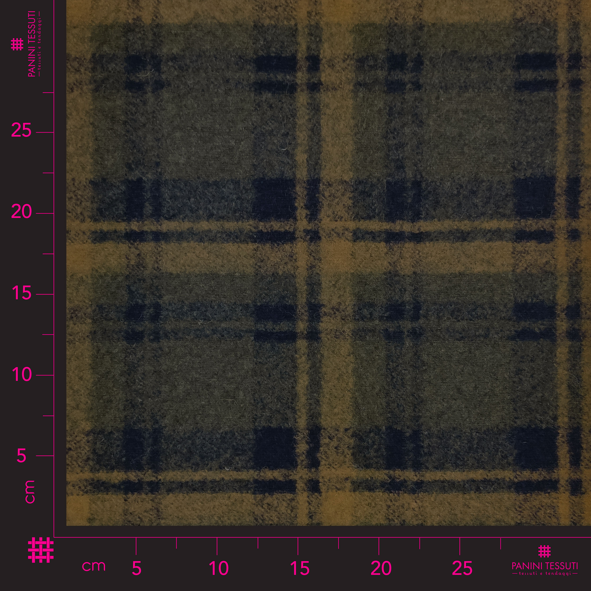 Neoprene Double Tartan Verde Senape e Tinta Unita Militare