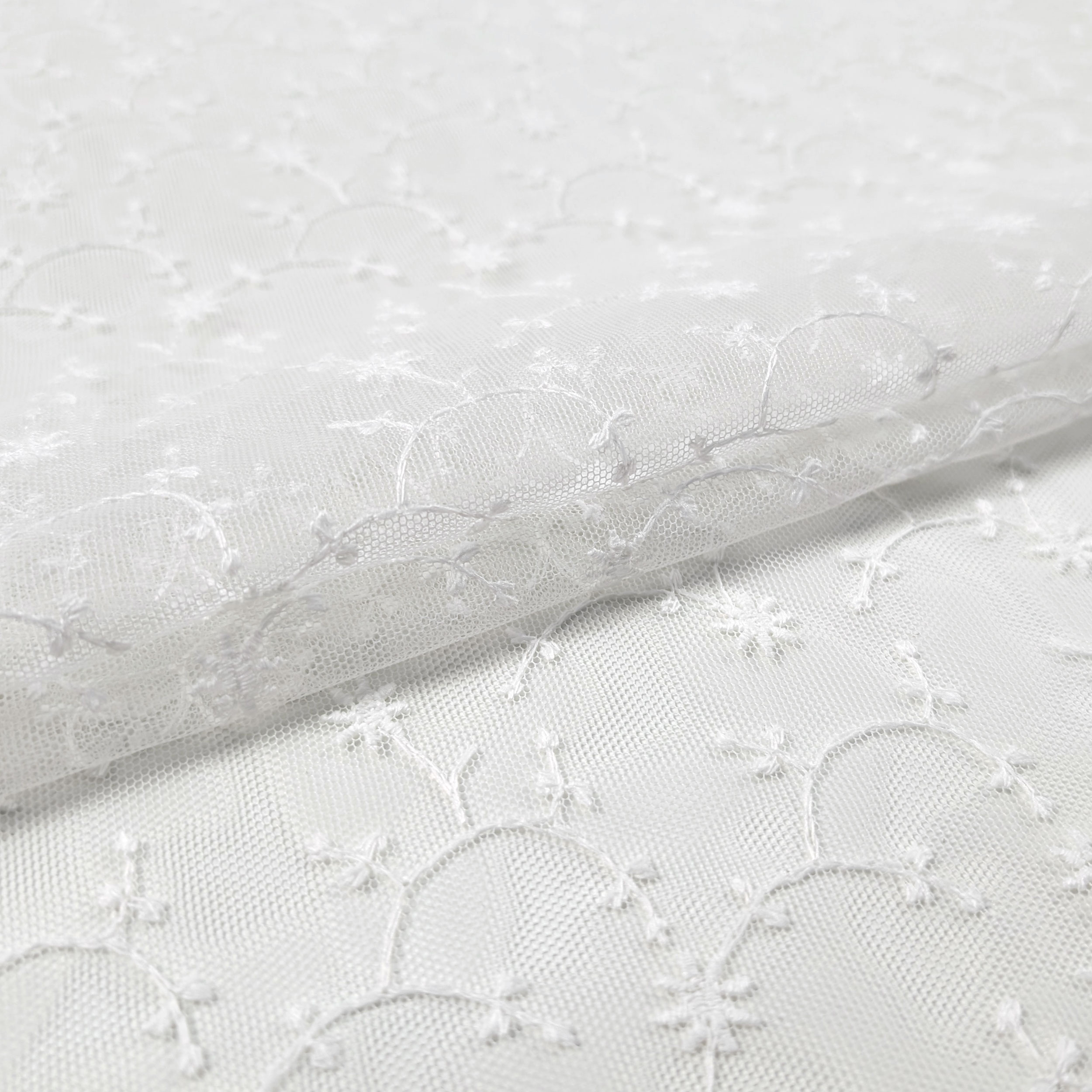 Tessuto Tendino Pizzo Tulle con Stelline Image