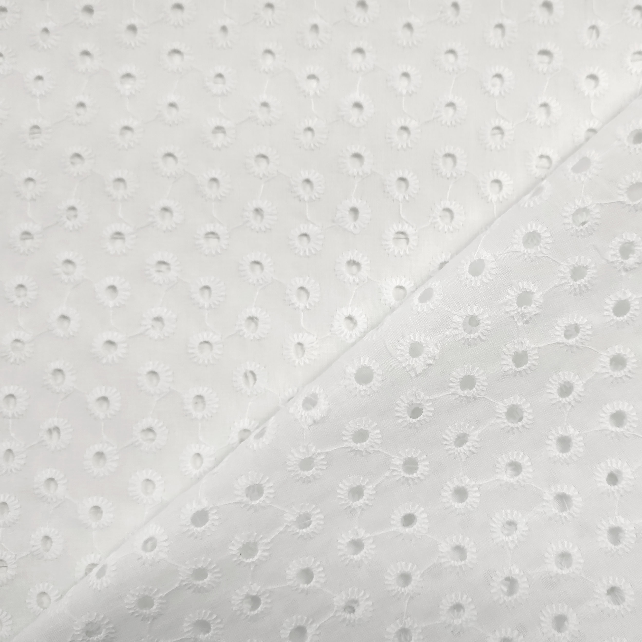 Sangallo di Cotone Bianco Mini Margherite Image