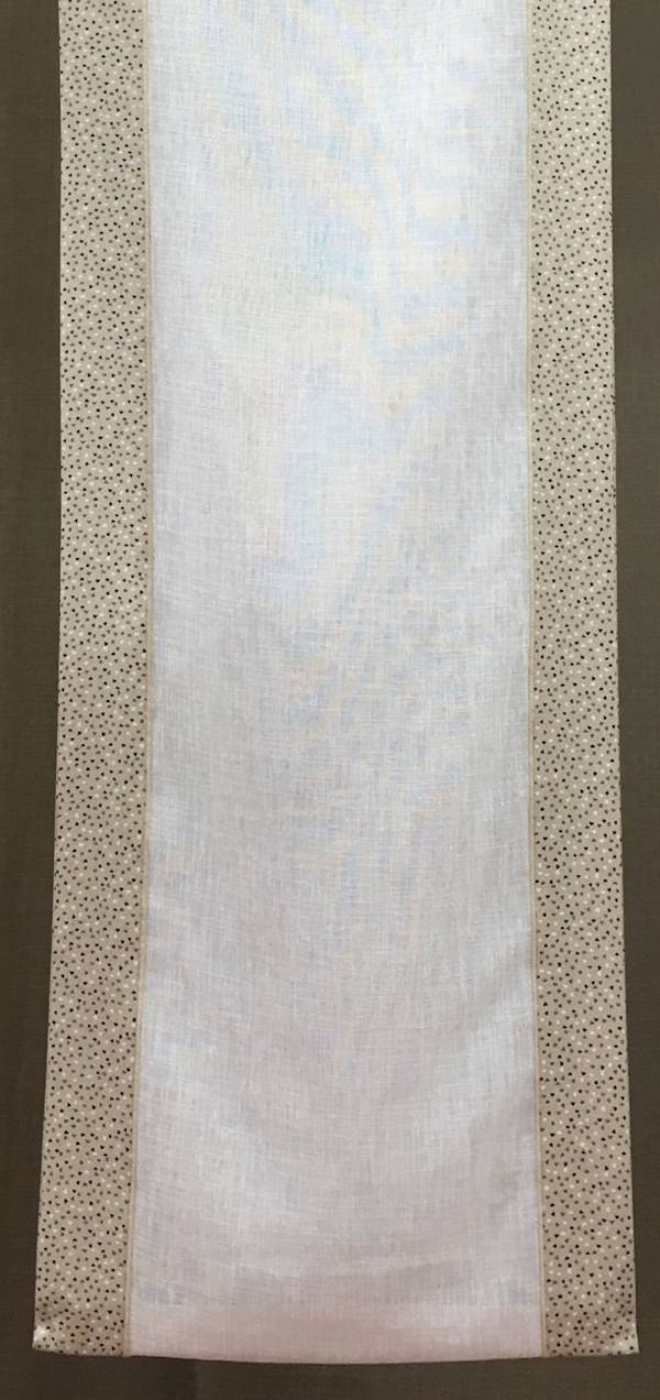 Tessuto Tendino Micro Cuori Beige