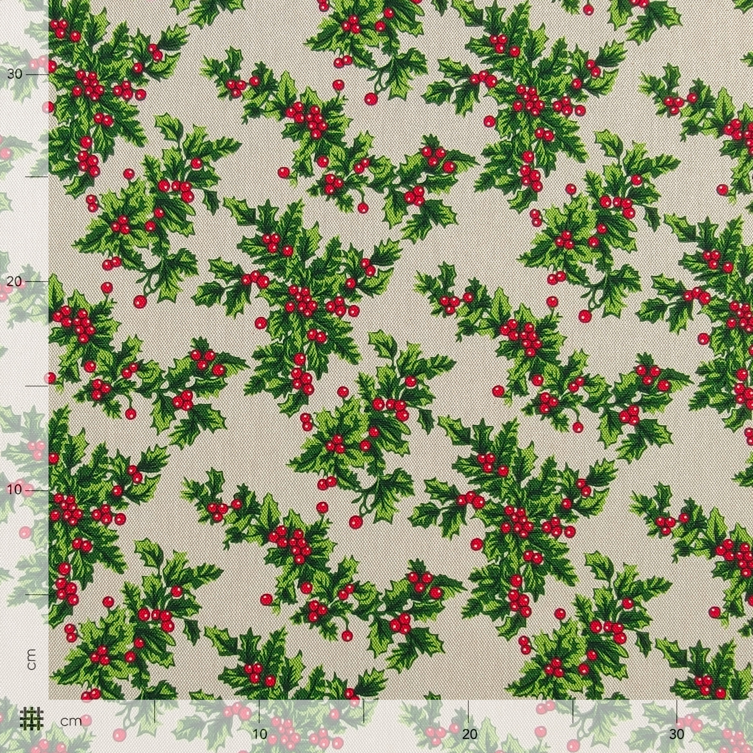 Misto Cotone Natalizio Fantasia di Agrifogli H 280 cm