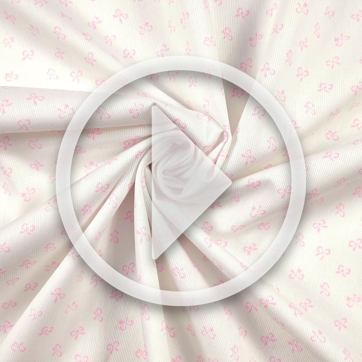 Tessuto Cotone Piquet Fiocchi Rosa Image