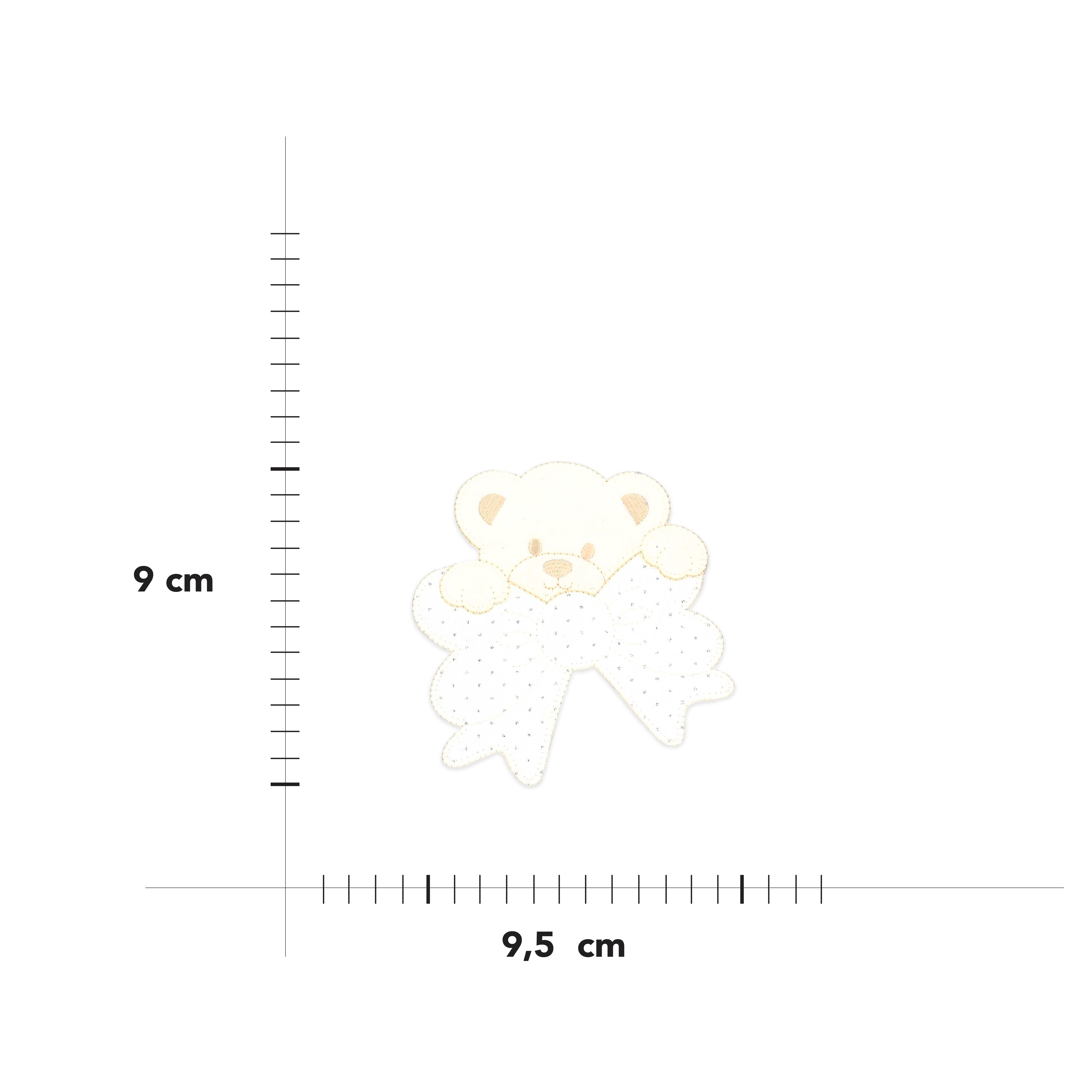 Applicazione Media Orsetto con Fiocco Strass Image
