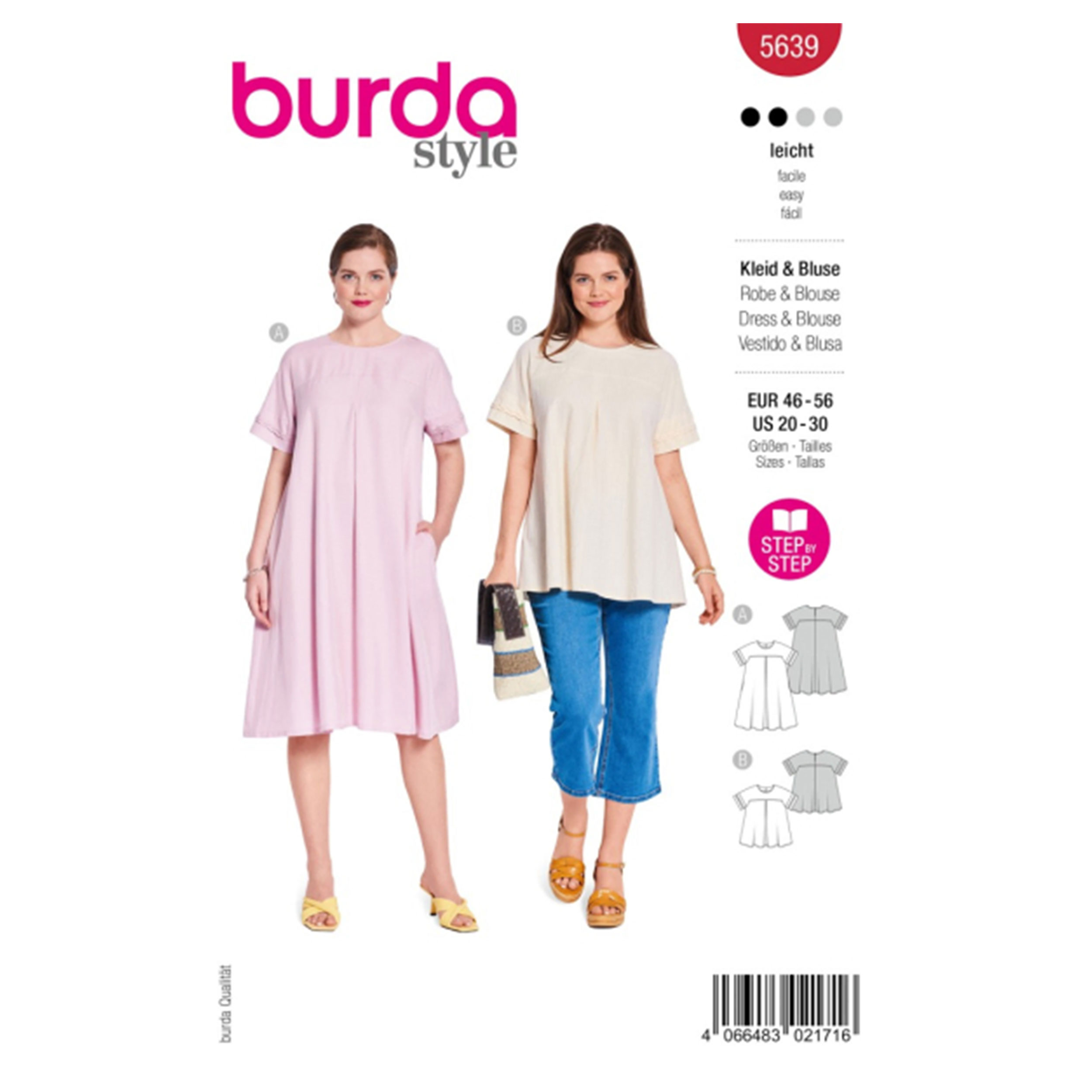 Cartamodello Burda Easy Vestito e Blusa Image