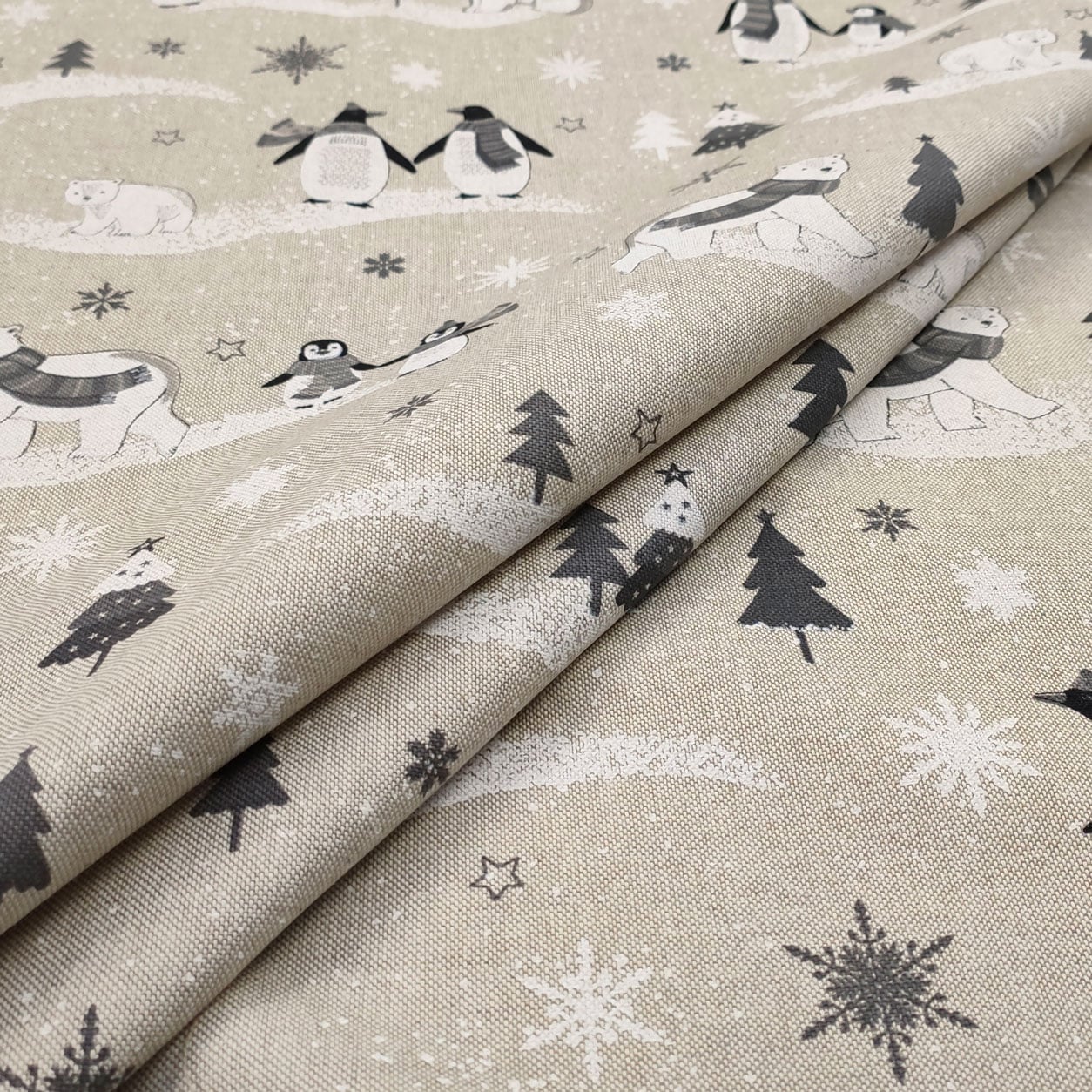 Tessuto Stampato In 100% Cotone Con Motivo Natalizio - Foto 6