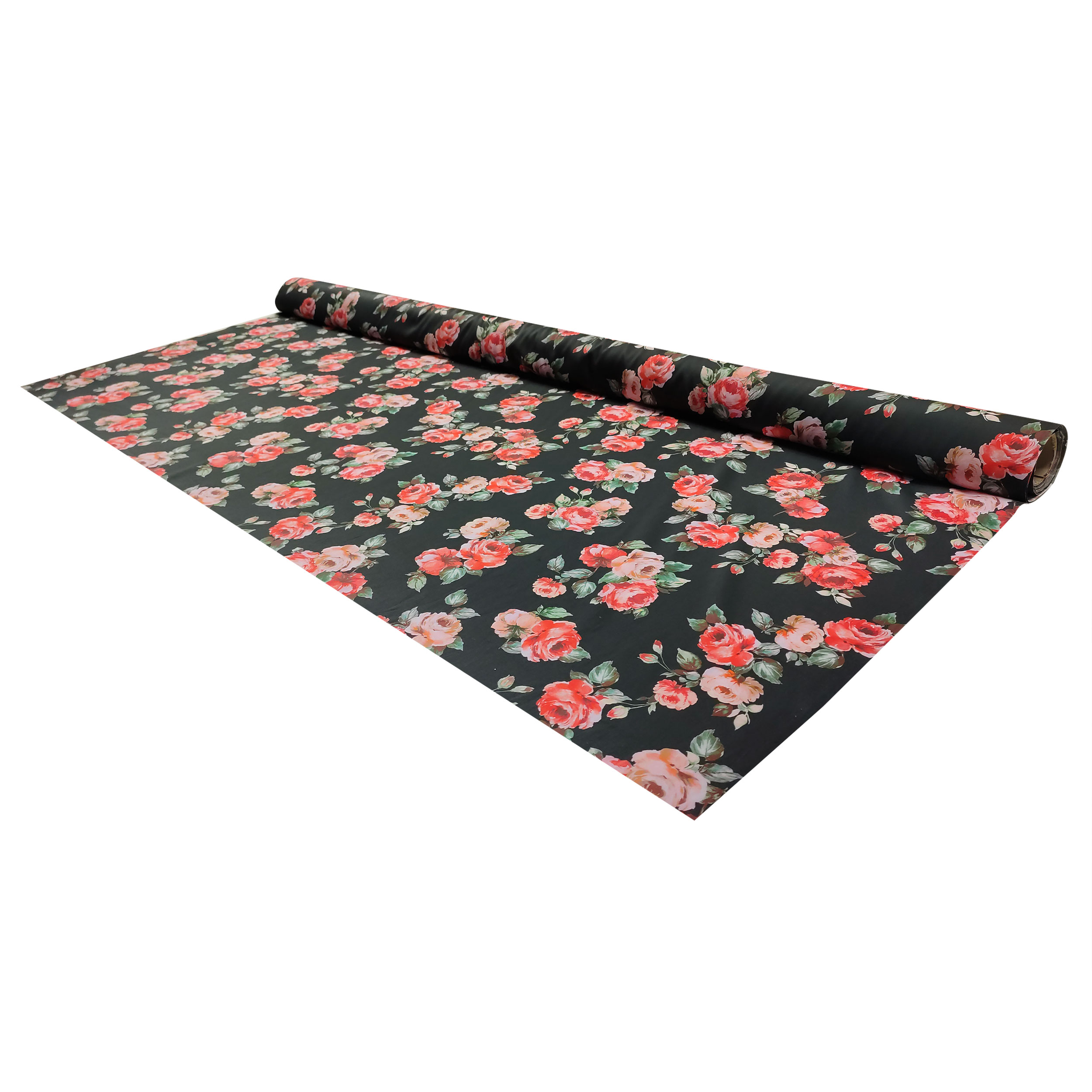 Rasatello Nero Setato Moda Rose