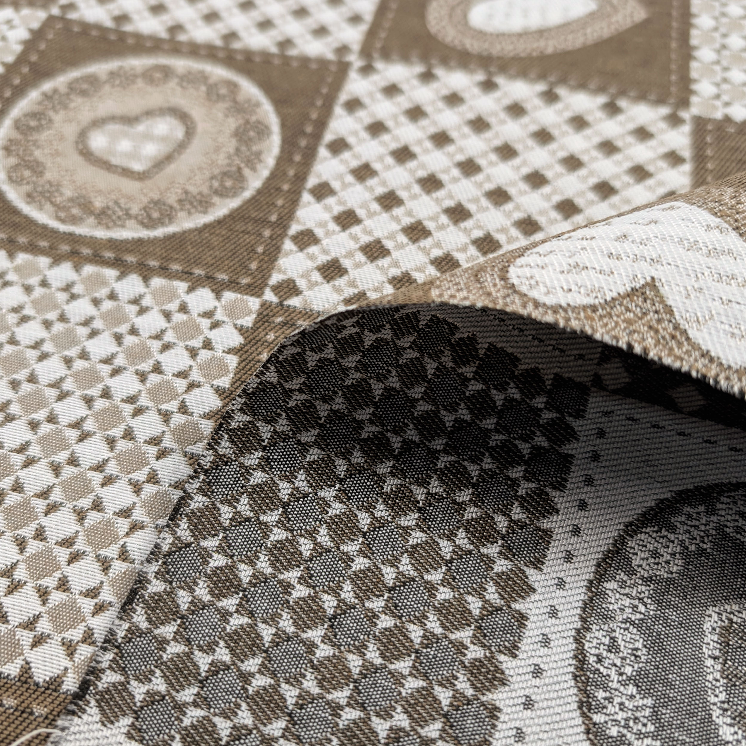 Jacquard Double Fantasia Mattonelle Cuori Tirolesi Image