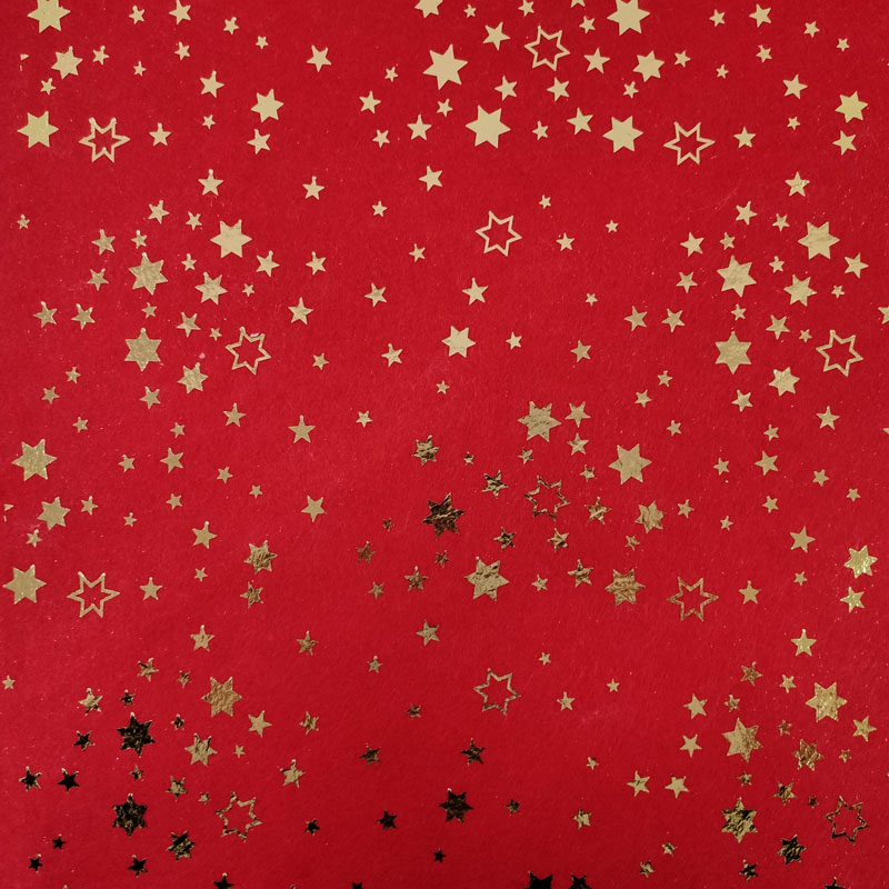 Pannolenci stelle oro rosso