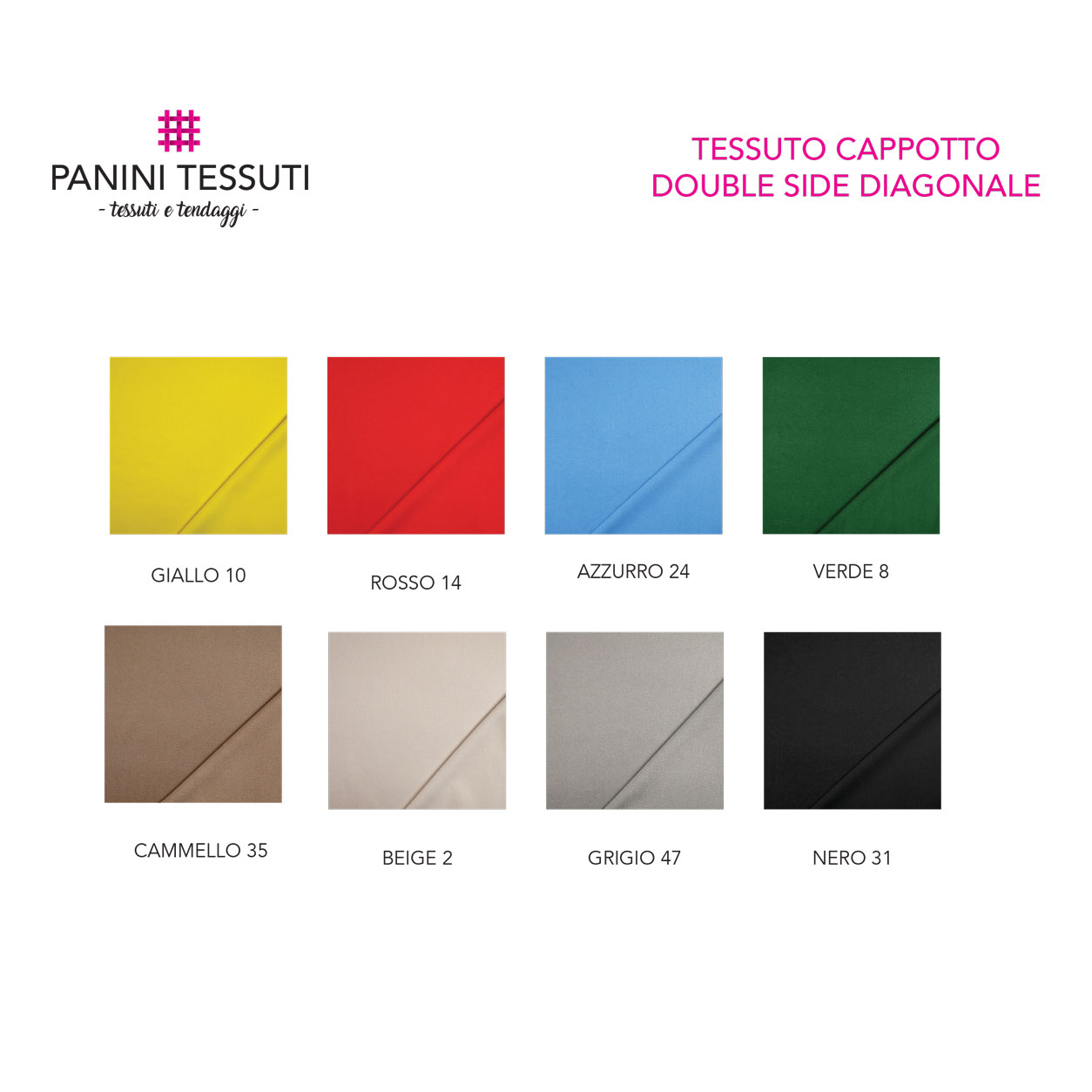 Tessuto Cappotto Double-Side Diagonale