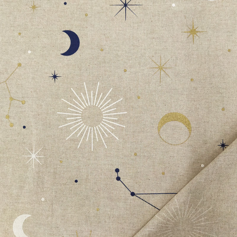 Tessuto-Misto-Cotone-Fantasia-Costellazioni