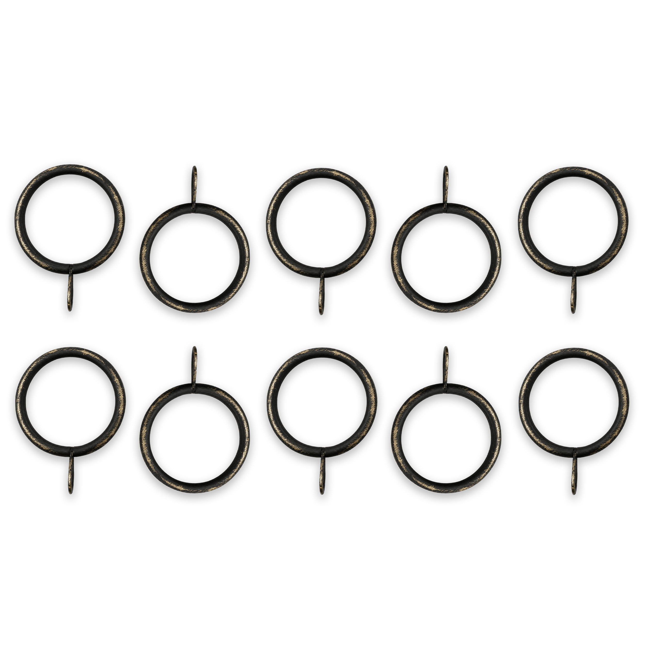 Anelli per Bastoni Diametro 32 mm - Nero Oro - 10 pz Image