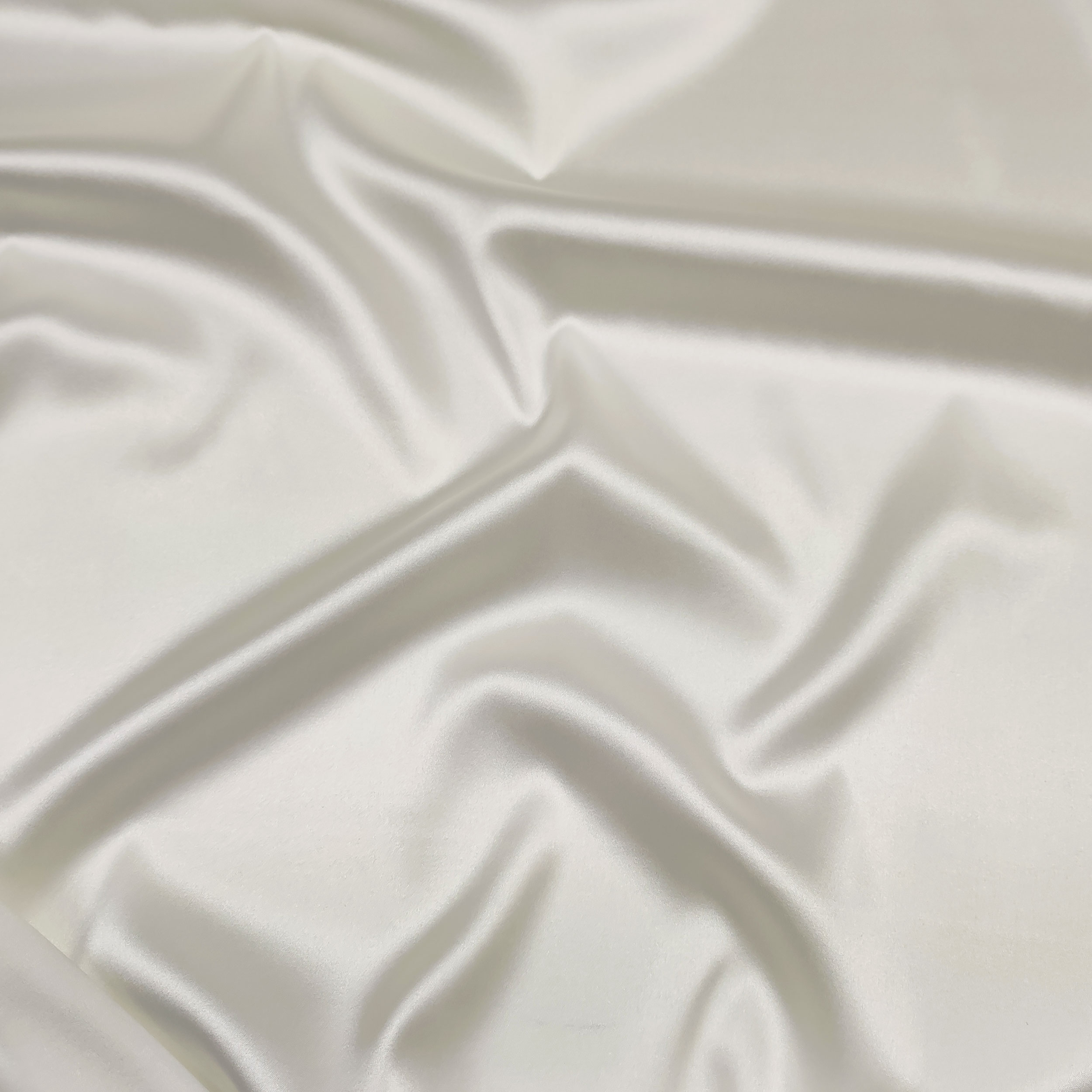 Tessuto Raso di Seta Elasticizzato Naturale