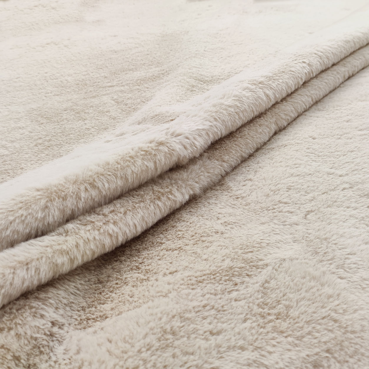 Tessuto Double Montone Beige