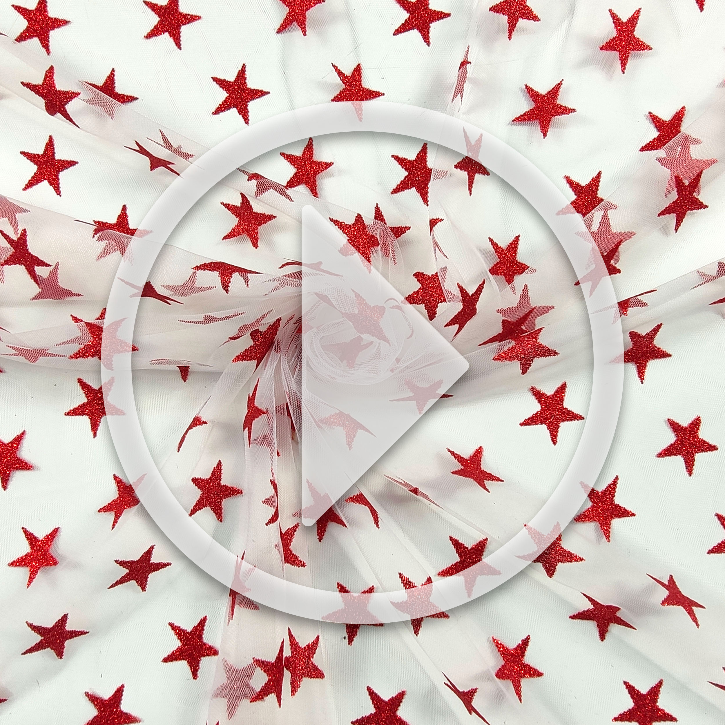 Tulle Stelle Lurex Rosso Image