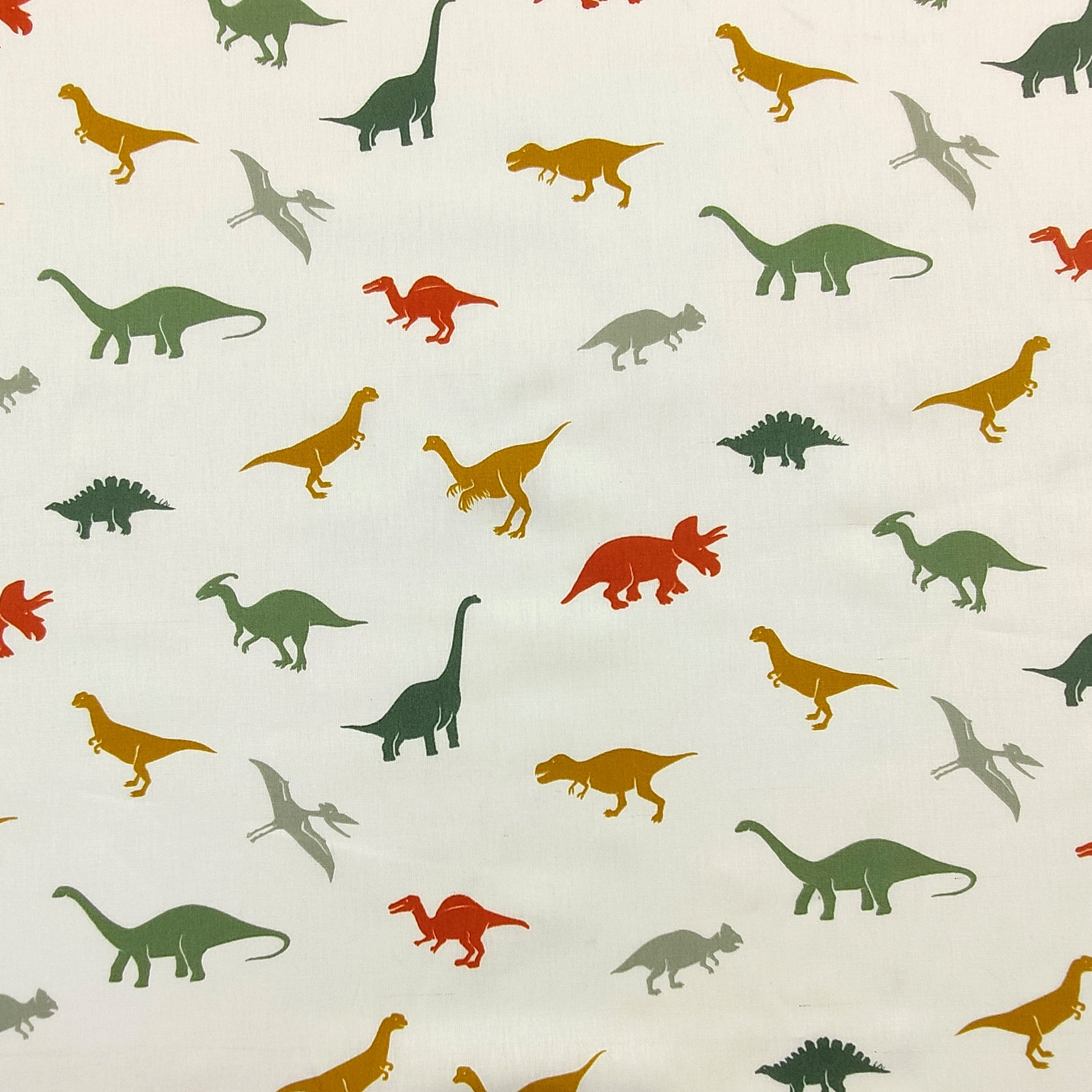 Popeline di Cotone Fantasia Dinosauri