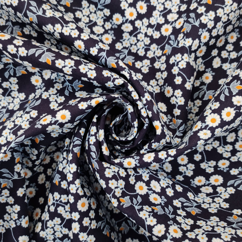 Tessuti cotone margherite blu (1)