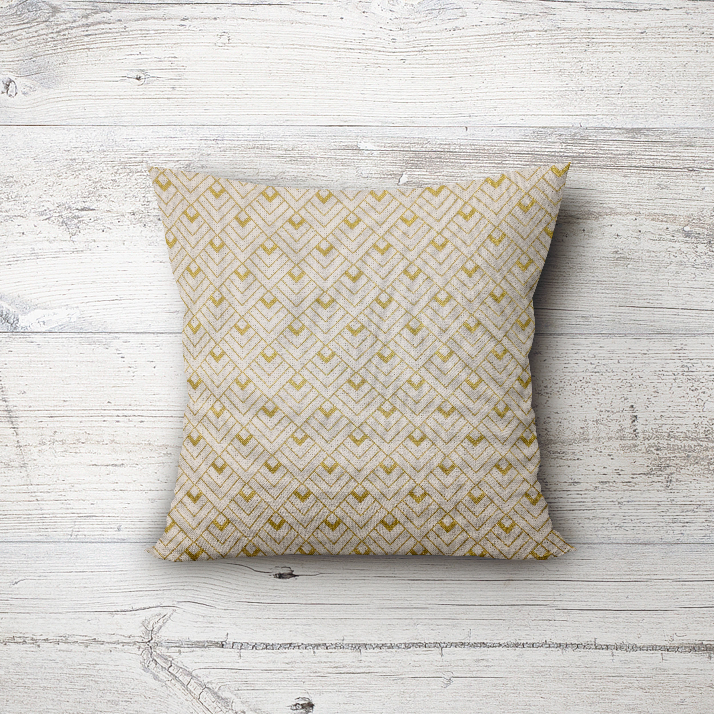Tessuto Panama Geometria Oro Lurex