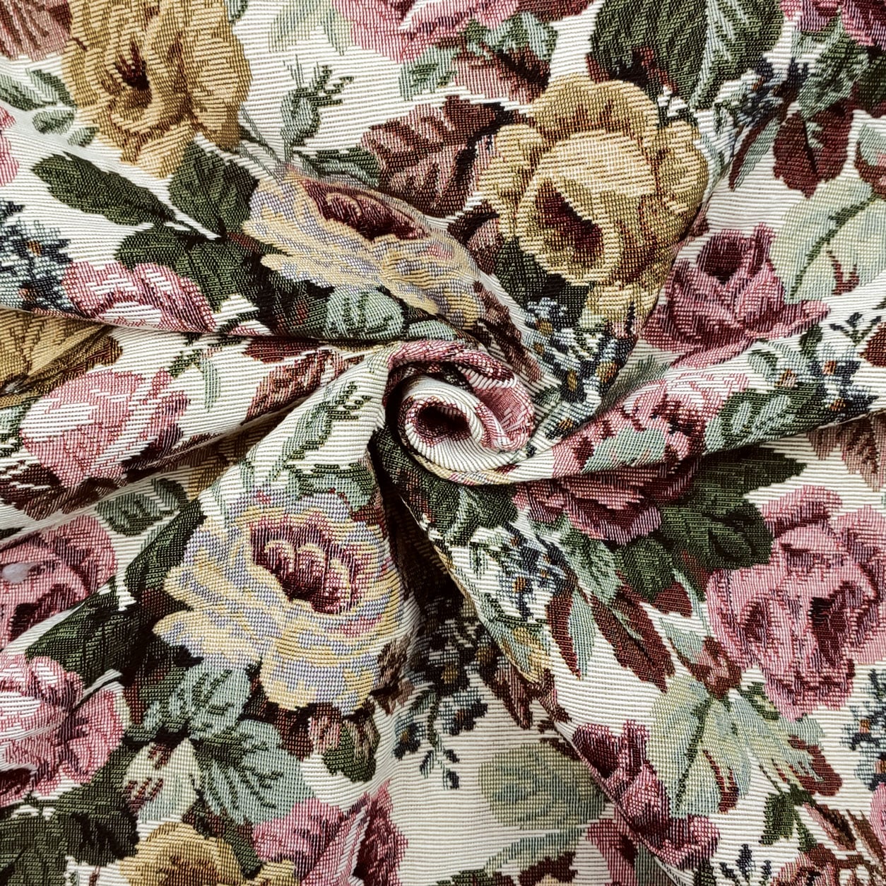 Tessuto Gobelin Fantasia Fiori H 140 cm Panini Tessuti