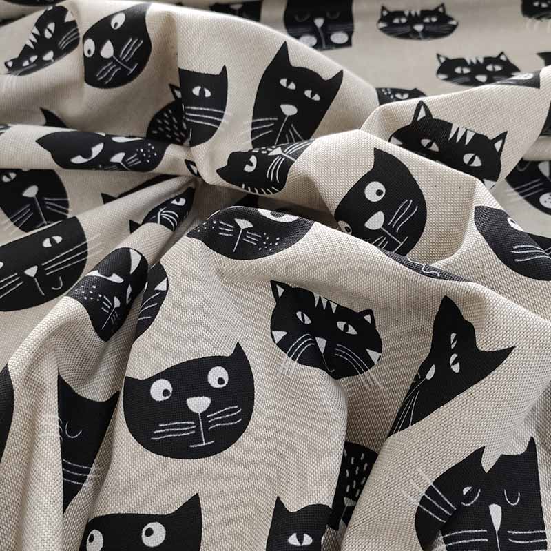 Tessuto cotone gatti